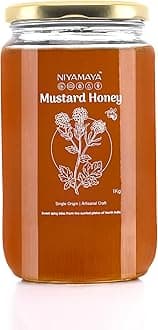 NIYAMAYA Mustard Honey 1 kg Jar | 100% Pure & Natural Raw Honey | Unprocessed...