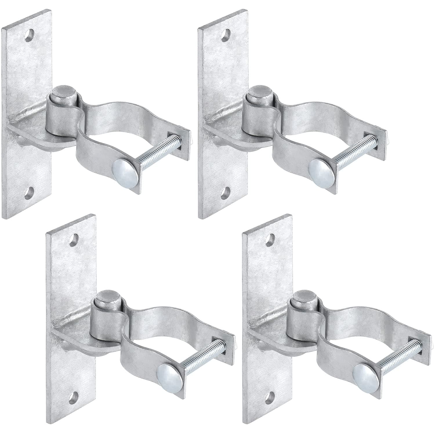 Wall Mount Gate Hinge | Pipe Gate Hinge 4 Pack Chain Link Fence Gate Hinges Fence Post Chain Link Gate Hinge (4)