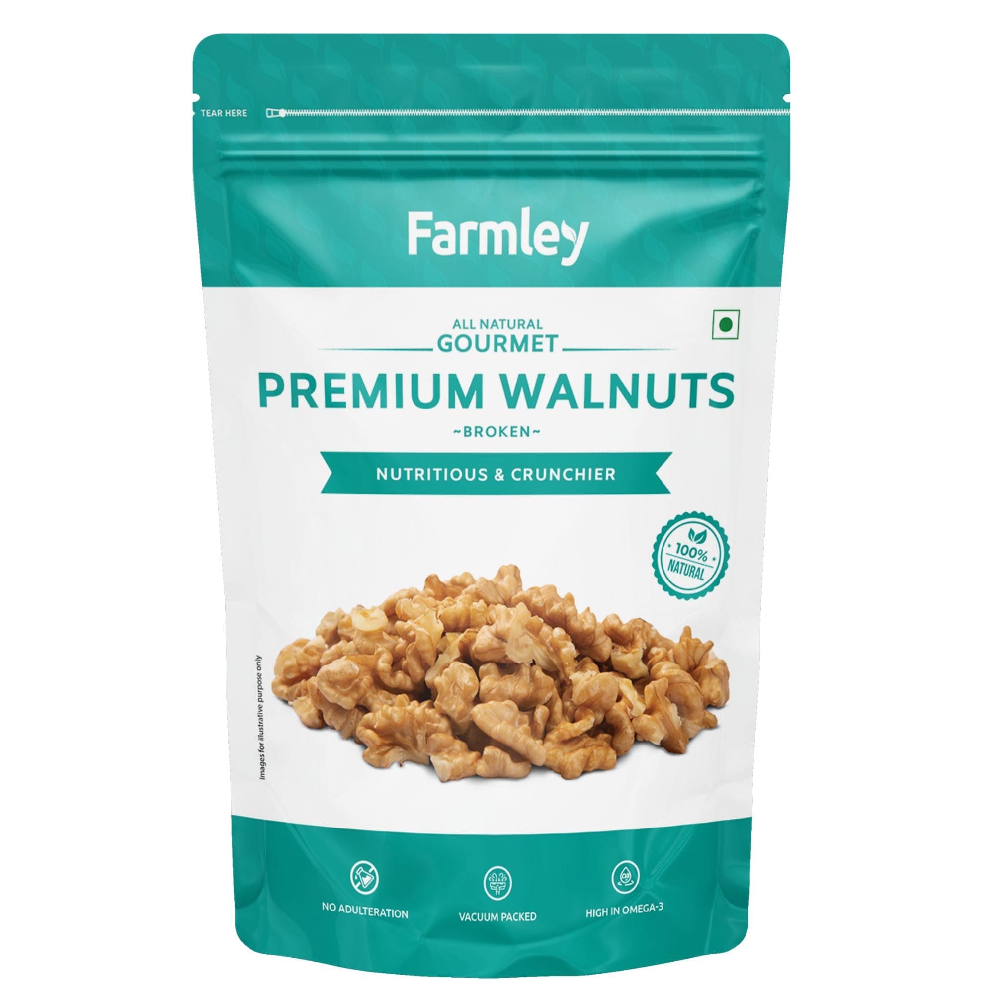 Walnut Broken Kernels | 250 g | Walnuts Without Shell, Akhrot, Dry Fruits, 100% Natural Akhrot, Rich in Proteins & Antioxidants (Pack Of 1)