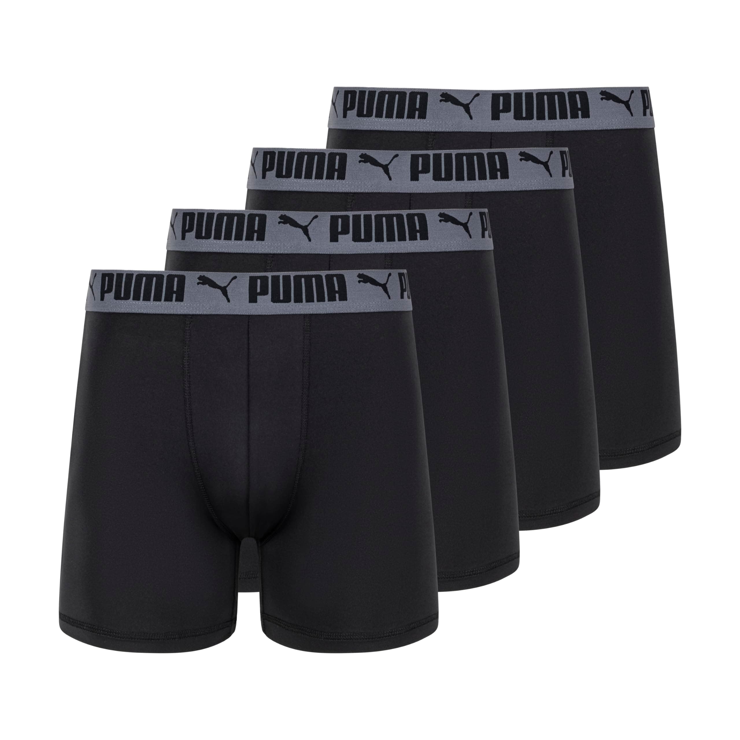PUMA Men's 4 Pack Active Stretch Boxer Briefs Boxer Briefs