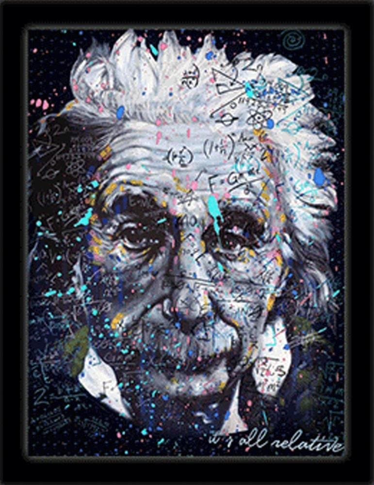 Einstein 3D Framed Art, 10.5 by 13.5"