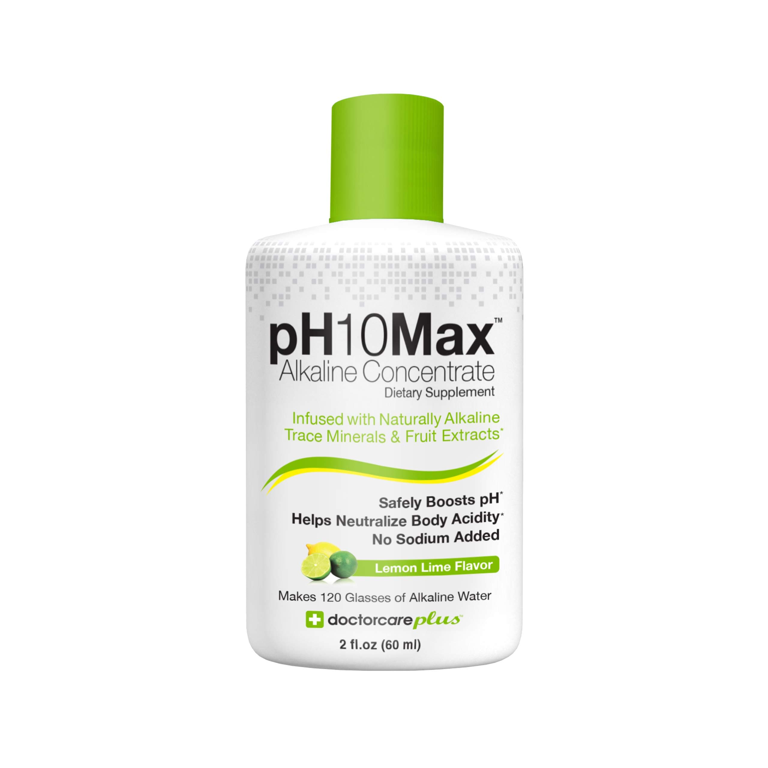 DoctorCare Plus pH Alkaline Water Drops, 2 Fl Oz, Lemon Lime Flavor