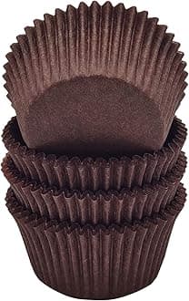Premium Coffee Greaseproof Cupcake Liners Muffin Paper Baking Cups Standard Size, 100-Count
