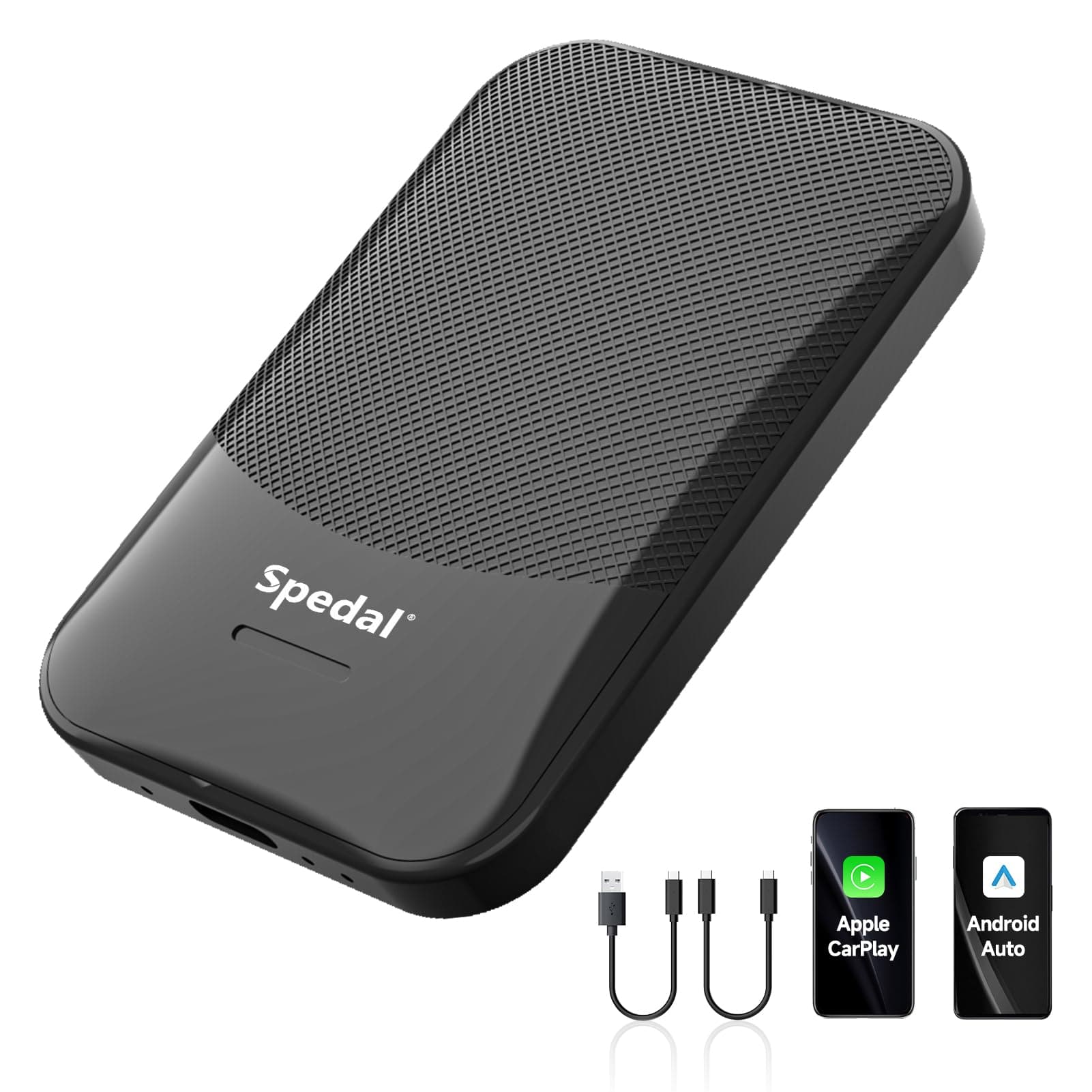 Spedal Wireless CarPlay & Android Auto Adapter UK, Plug & Play, Convert Wired to Wireless, Compatible with Factory Wired Systems from 2017