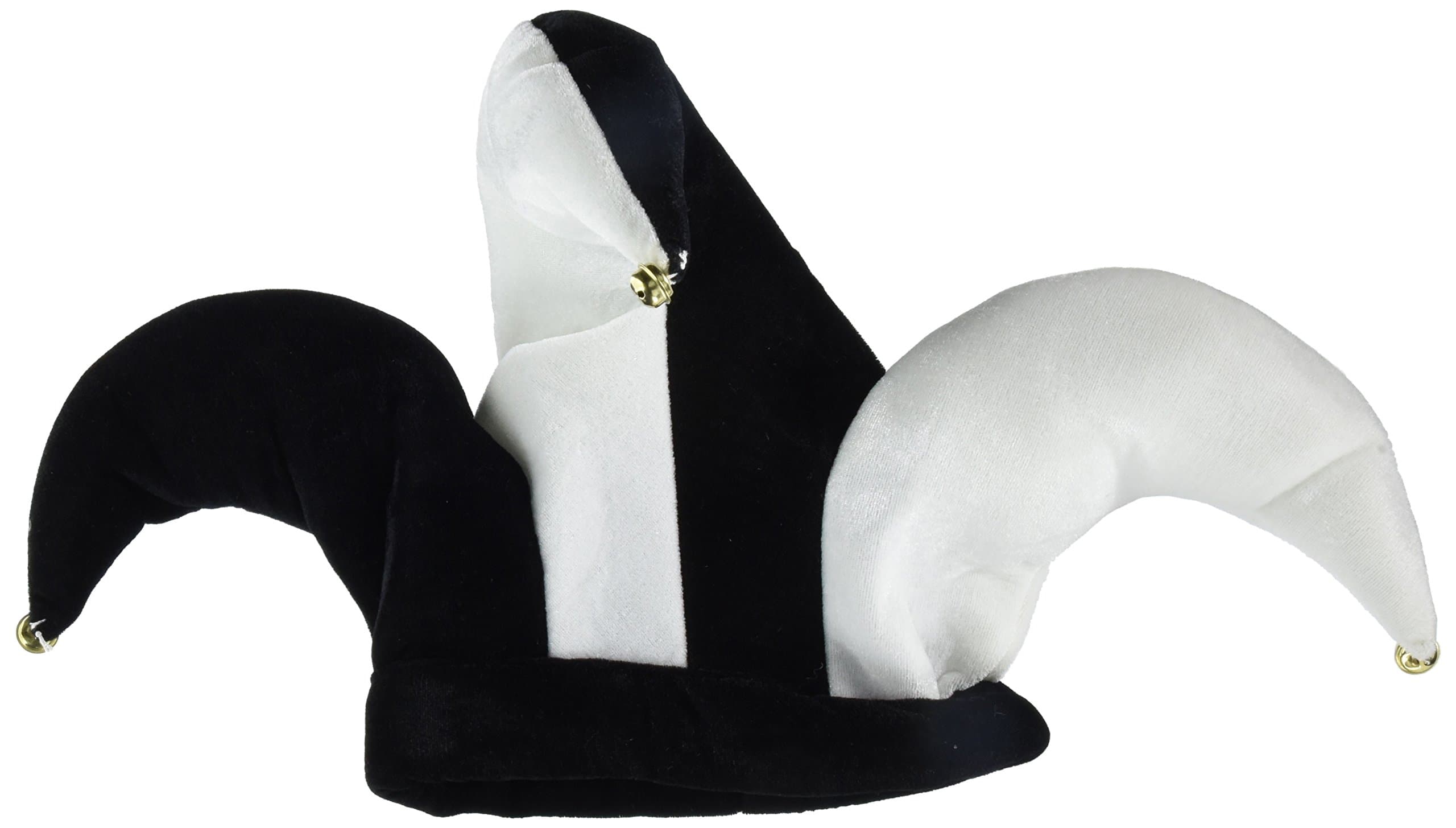 Beistle 60227 Plush Black and White Jester Hat