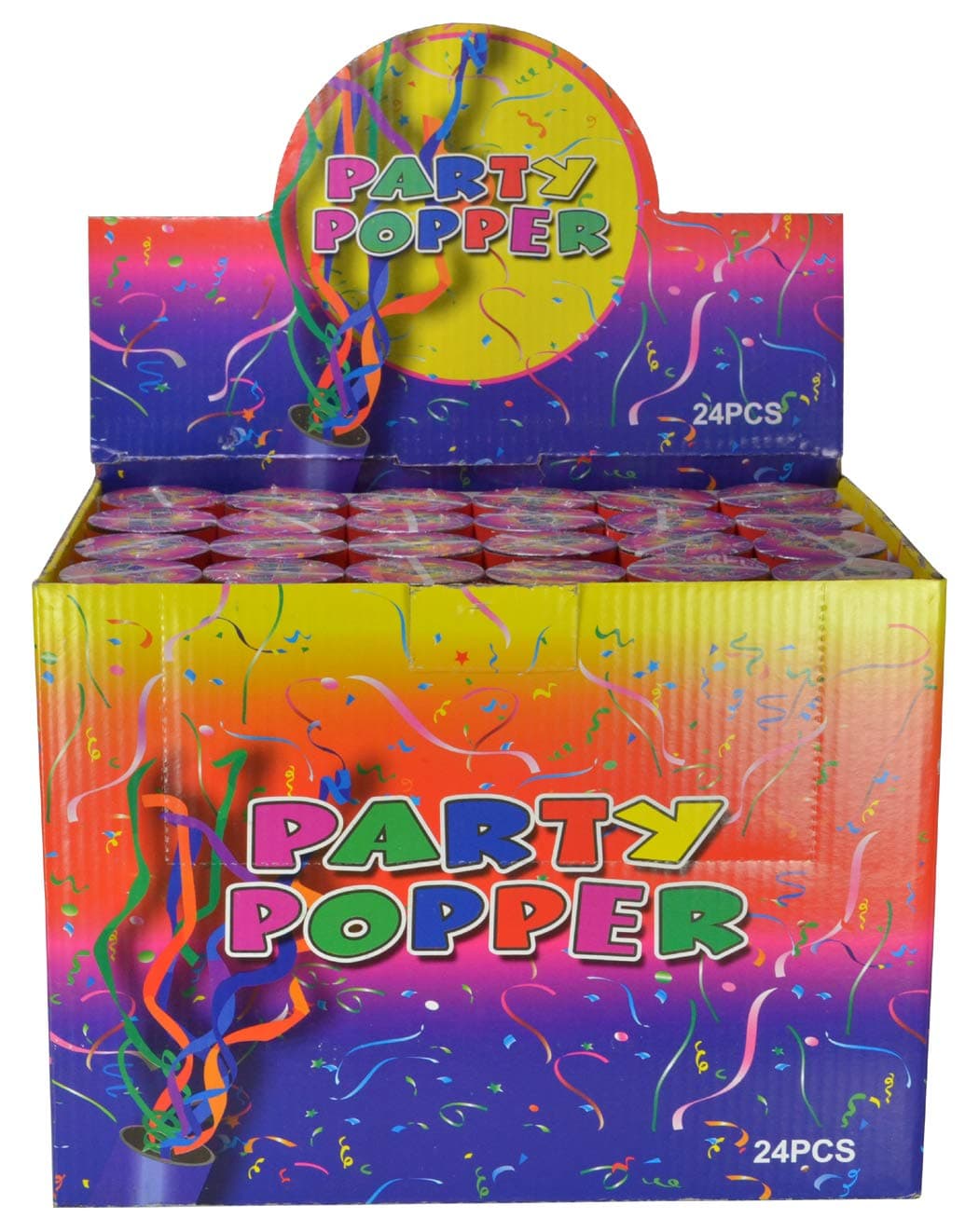 Confetti Poppers Party Accessory 8 Inch (24 Pack)