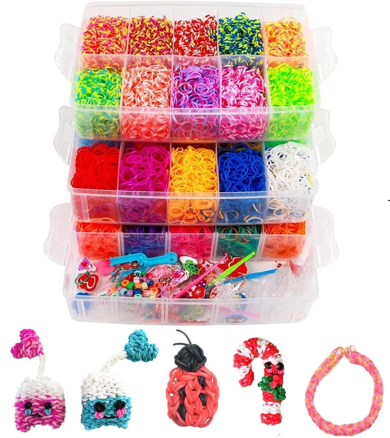 Rubber Loom Bands Kit, (15000 Pieces)