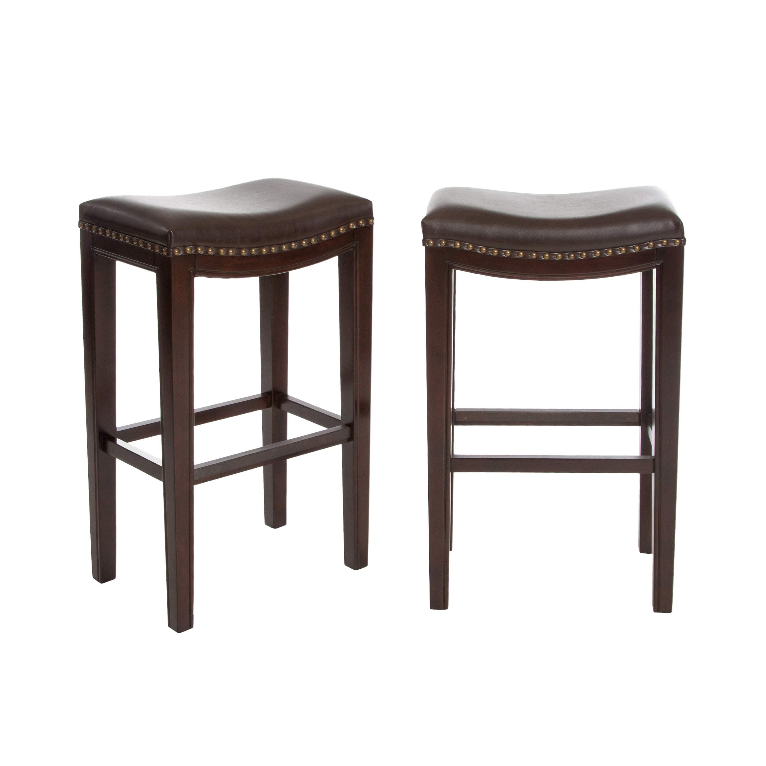 Christopher Knight Home Avondale Backless Bar Stools,12"D x 18.13"W x 30"H, 2-Pcs Set, Brown