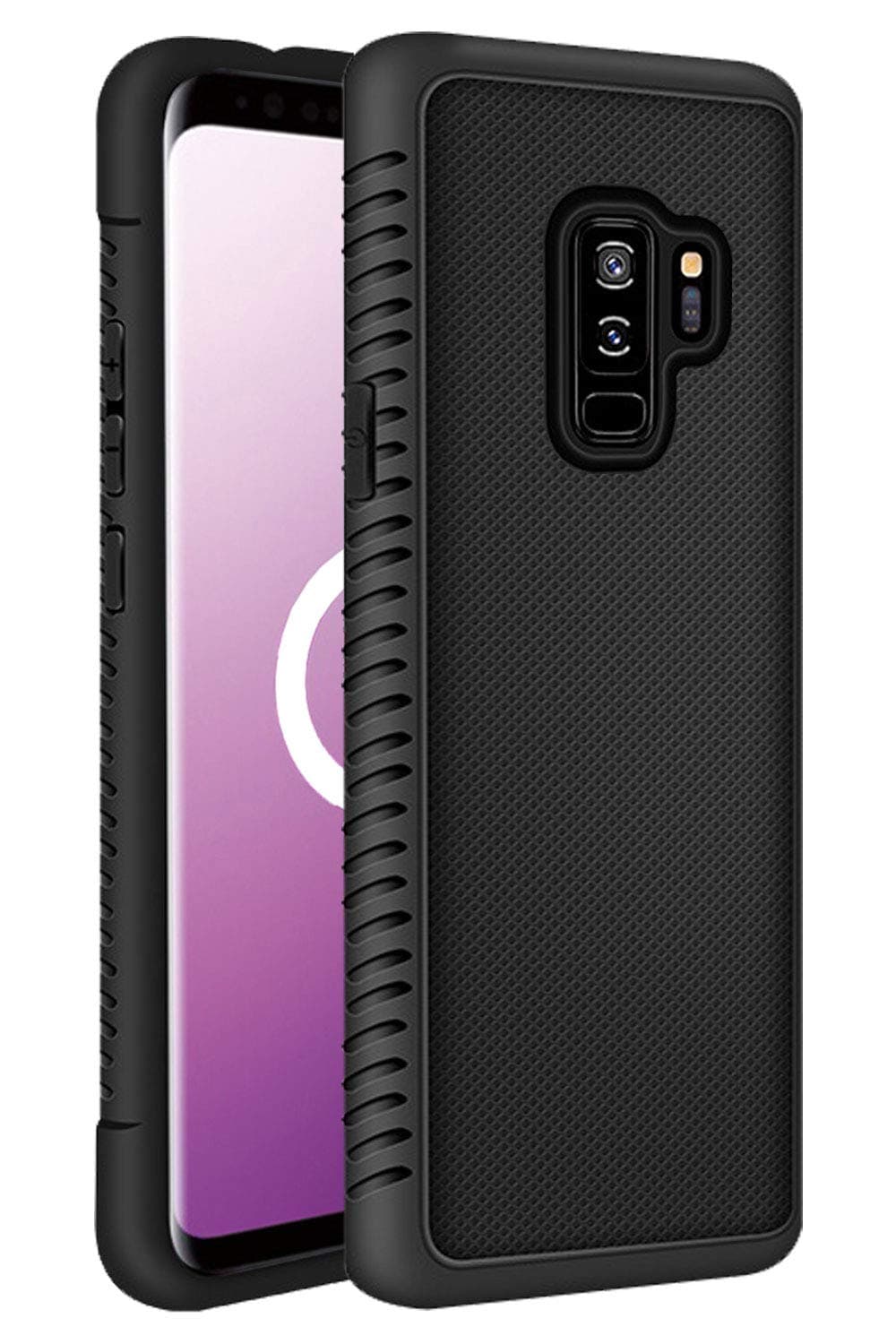 Heromiracle Glaxay S9 Plus Case Slim Compatible with Samsung Galaxy S9Plus Cases Luxury Samsum S9+ Phone Cover TPU Gaxaly 9s 9Plus Bumper Thin Protective Skin 6.2 inch (Black)