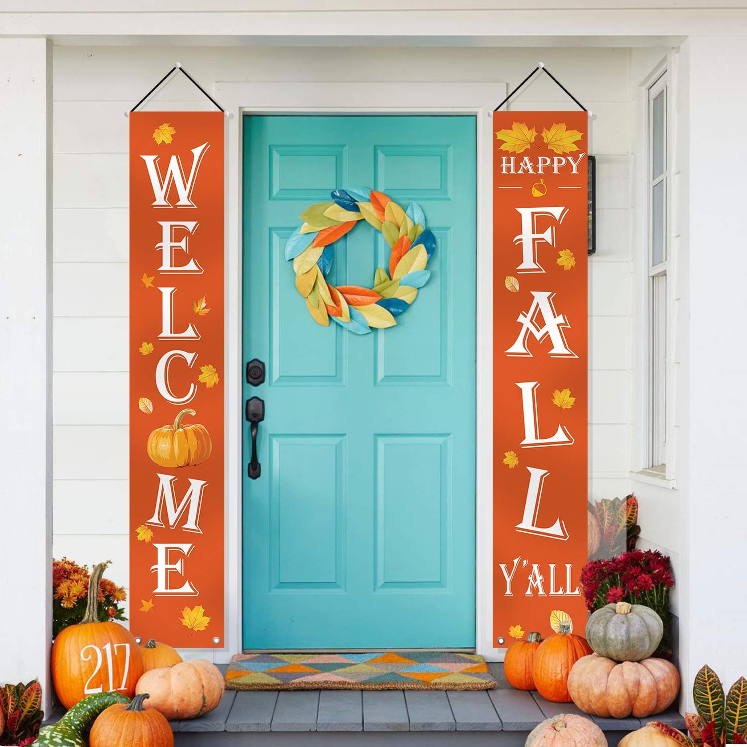 WELCOME HAPPY FALL Y'ALL Banners