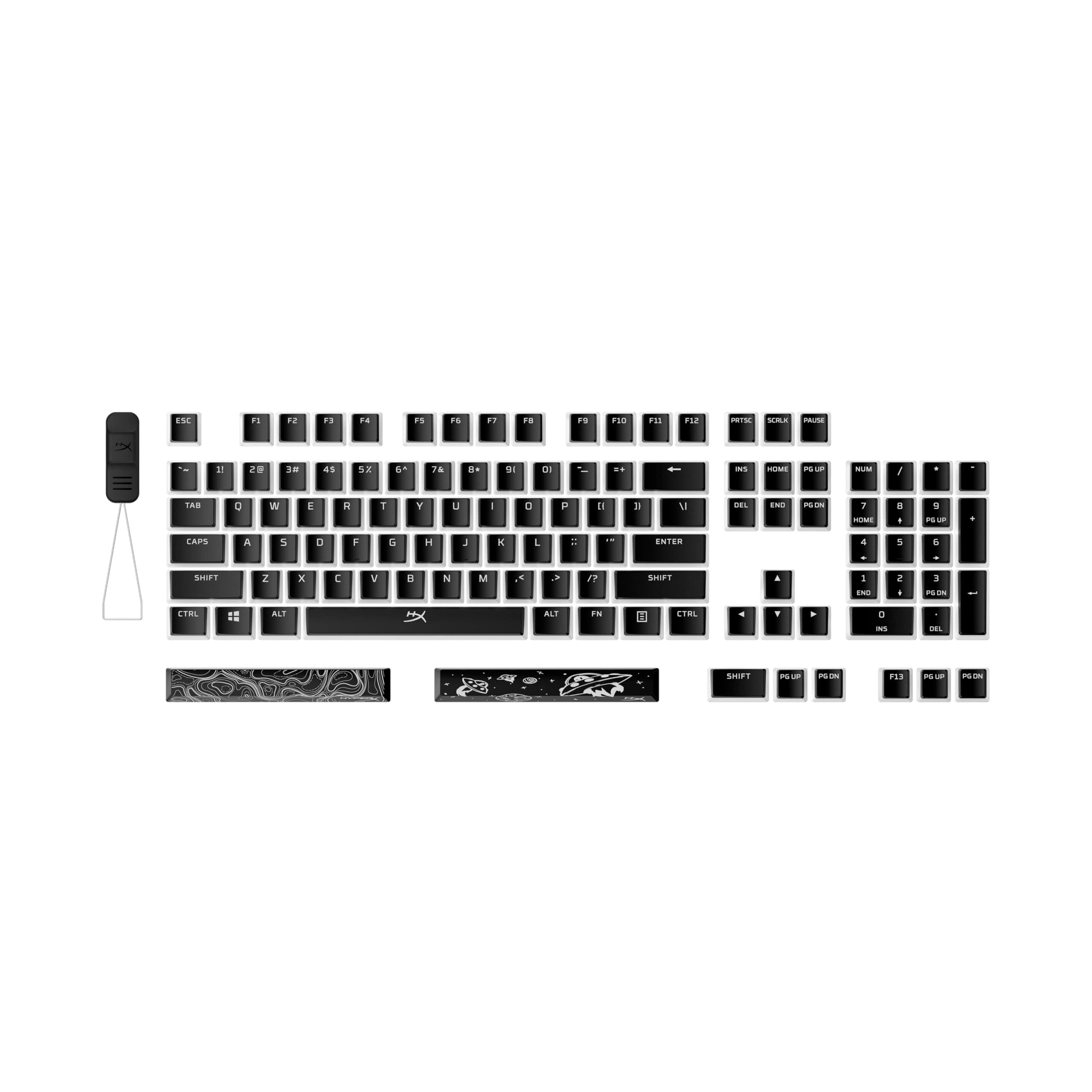 Pudding Keycaps 2 - Full Key Set - PBT - 112 Keys - Black