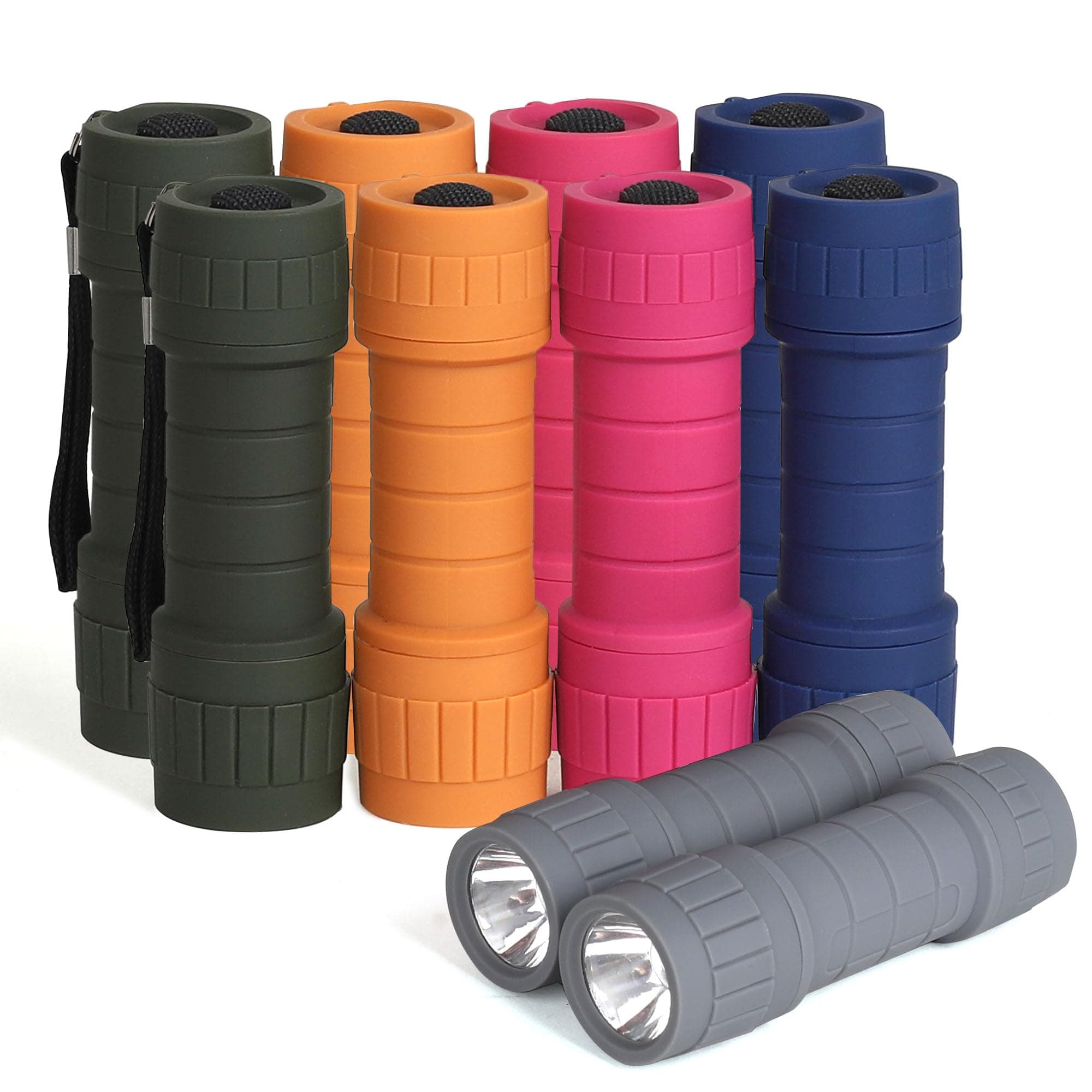 10-Pack Professional Outdoor Mini Flashlights Set, Super Bright 100 Lumen LED Flashlights, Small Flashlights Pack with 30-Piece AAA Dry Batteries Included