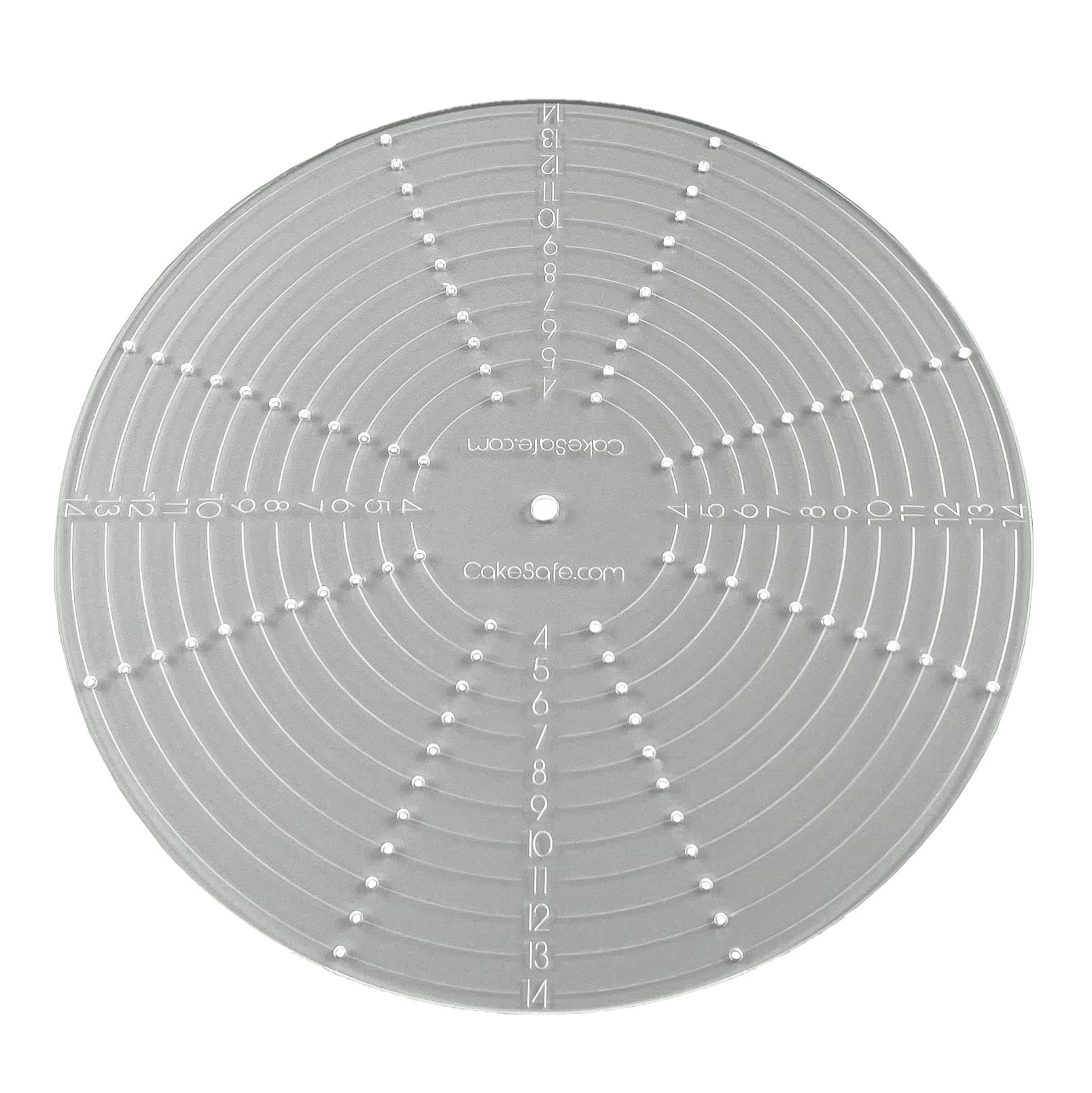 CAKESAFE Round Tier Ruler for Cake Decorating – Cake Centering and Dowel Placement Tool for Bakers