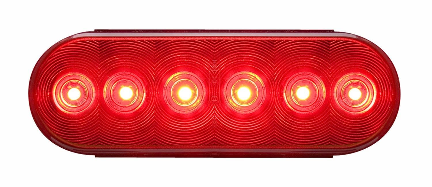 Optronics STL12RS Lens 6" Oval Sealed LED Tail Light, Red