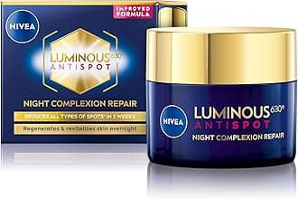 NIVEA Luminous 630 Anti Dark-Spot Night Cream (50ml), Dark-Spot Correcting Night Face Cream, Revitalises Skin Complexion with Hyaluronic Acid