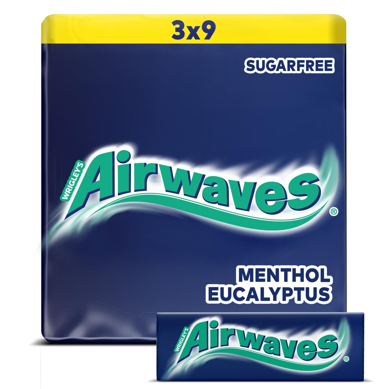 Gum Menthol & Eucalyptus 9 Pieces per Pack, Multipack of 20 x 3 Packs (60 Total Packs)