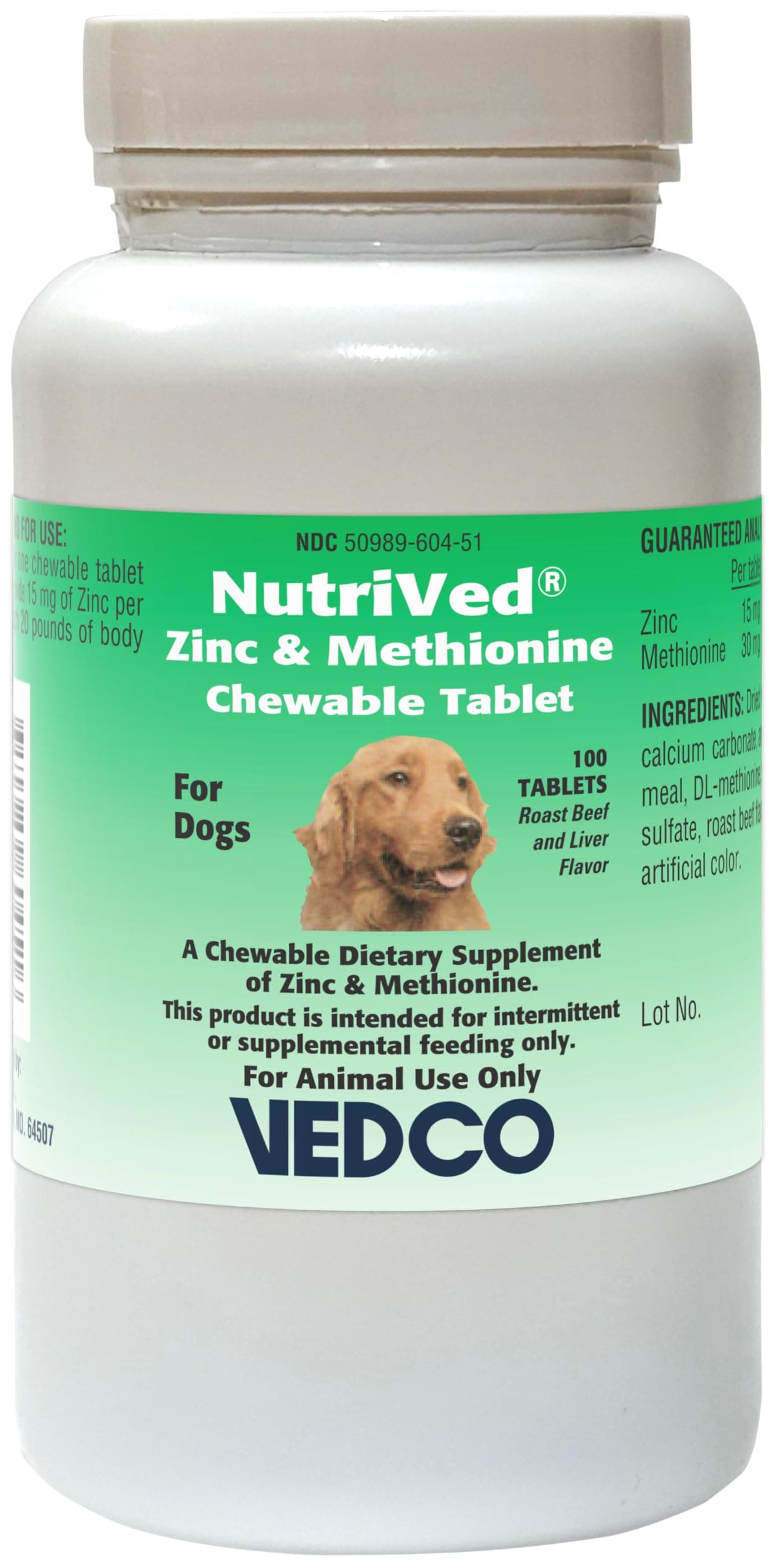 NutriVed Zinpro for Dogs (100 CHEWABLE Tablets)