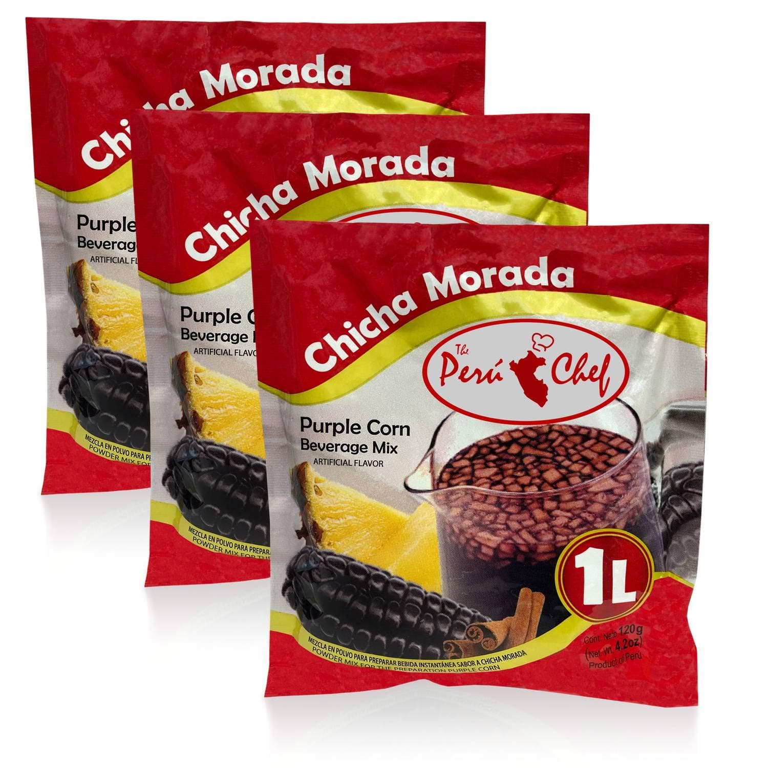 Peruchef Chicha Morada Mix 3 Pack 4 oz each Makes 3 Liters