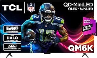 55 Inch Class QM6K Series | Mini LED QLED 4K HDR | 55QM6K, 2025 Model | 120HZ-144HZ High Brightness Smart Google TV Dolby Atmos Onkyo Audio | Voice Remote Alexa Gaming Streaming Television
