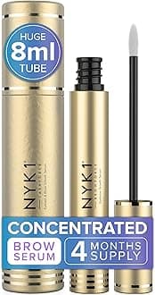 NYK1 CONCENTRATED Eyebrow Growth Serum For Thicker Brows (XL - 8ml) BrowForce Eyebrow Serum To Grow Fuller Thicker Natural Eye Brows - Advanced Eye Brow Growth Serums Formula For Eyebrows Regrowth