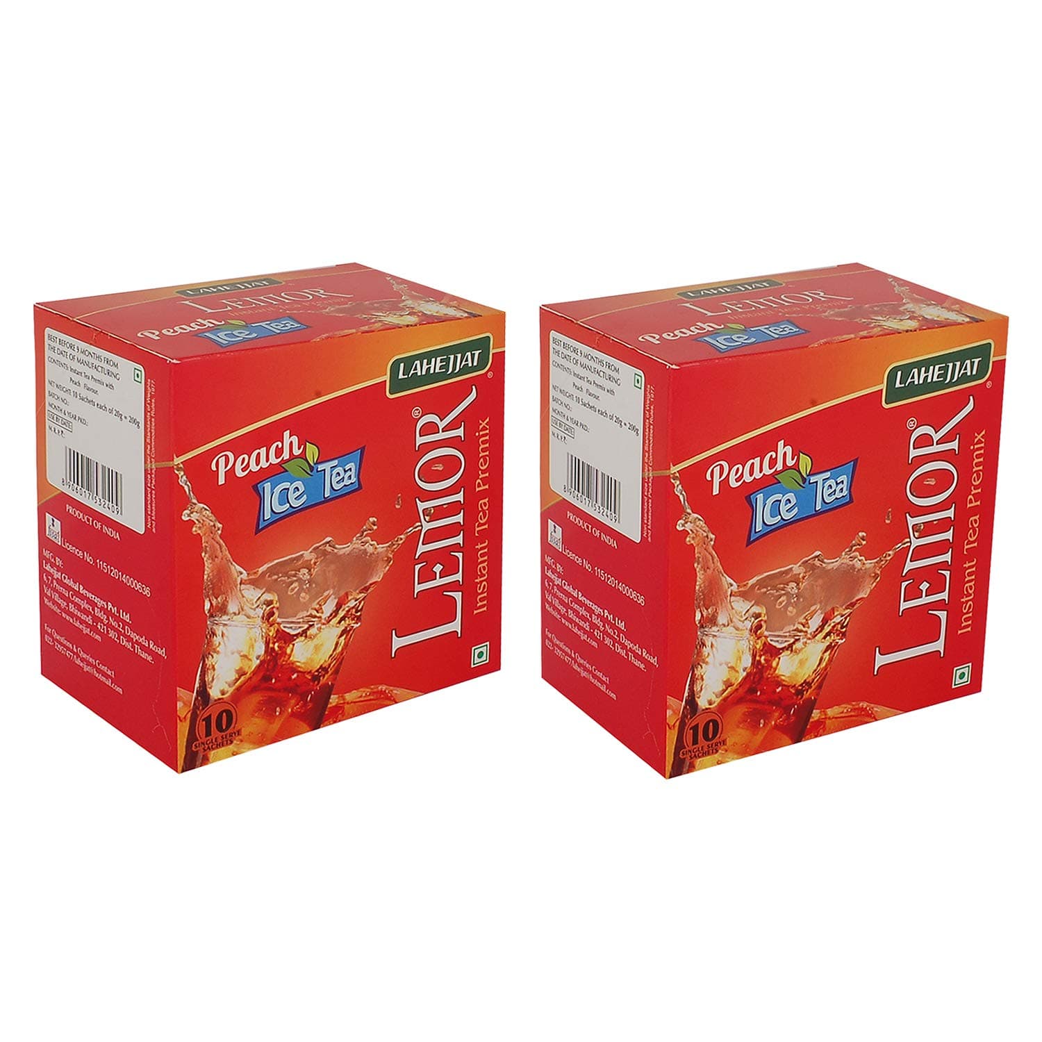 - Lemor Peach Flavored Instant Ice Tea - 2 x 10 sachets