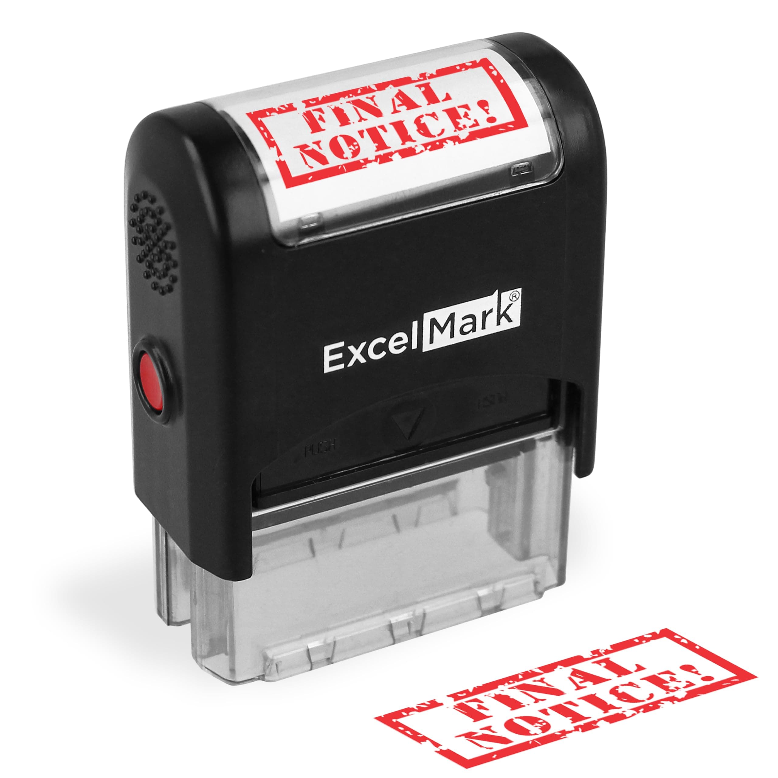 ExcelMark Final Notice - Self Inking Bill Collection Stamp in Red Ink