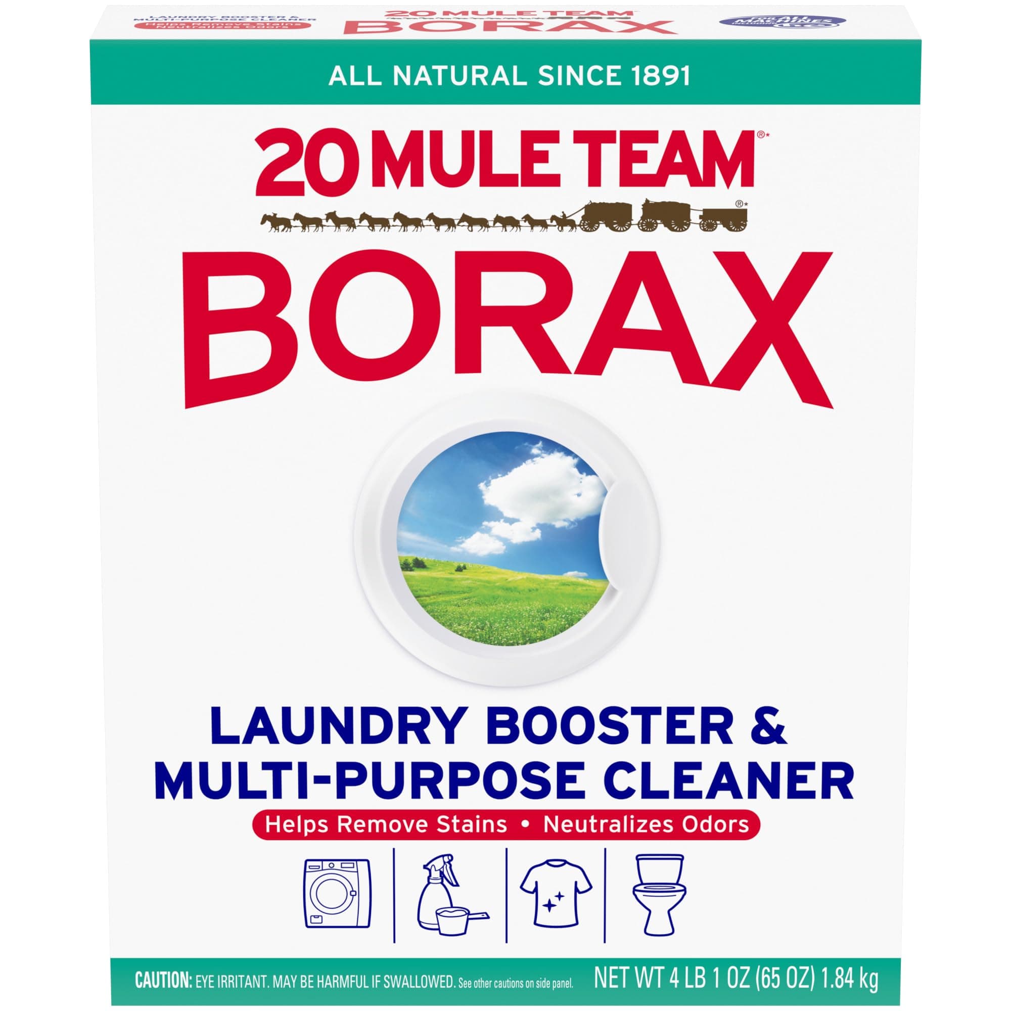 Borax 20 Mule Team Detergent Booster, 65 Oz