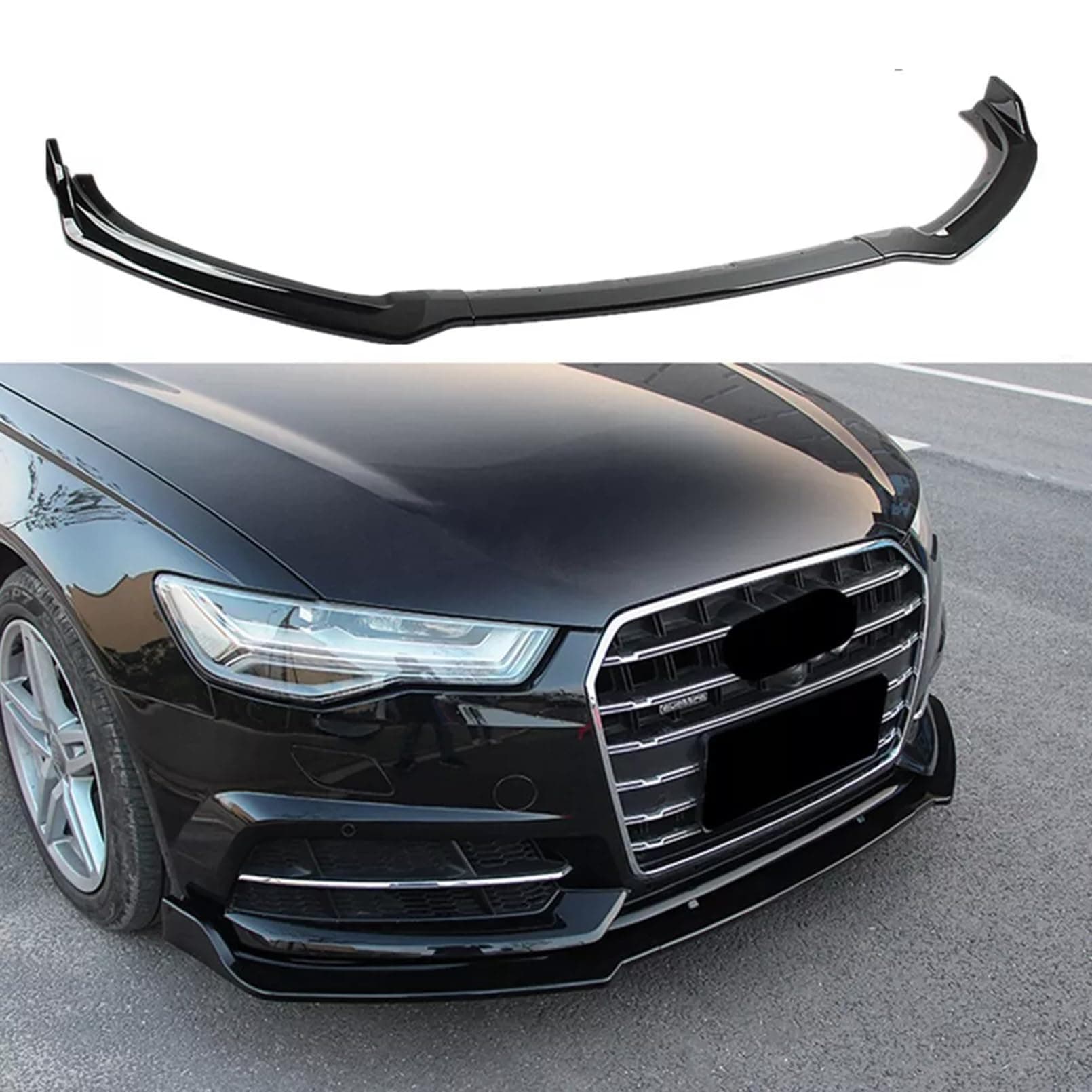 Front Bumper Lip Splitter Spoiler Compatible with Audi S6 A6-Sline 2016 2017 2018 Accessories