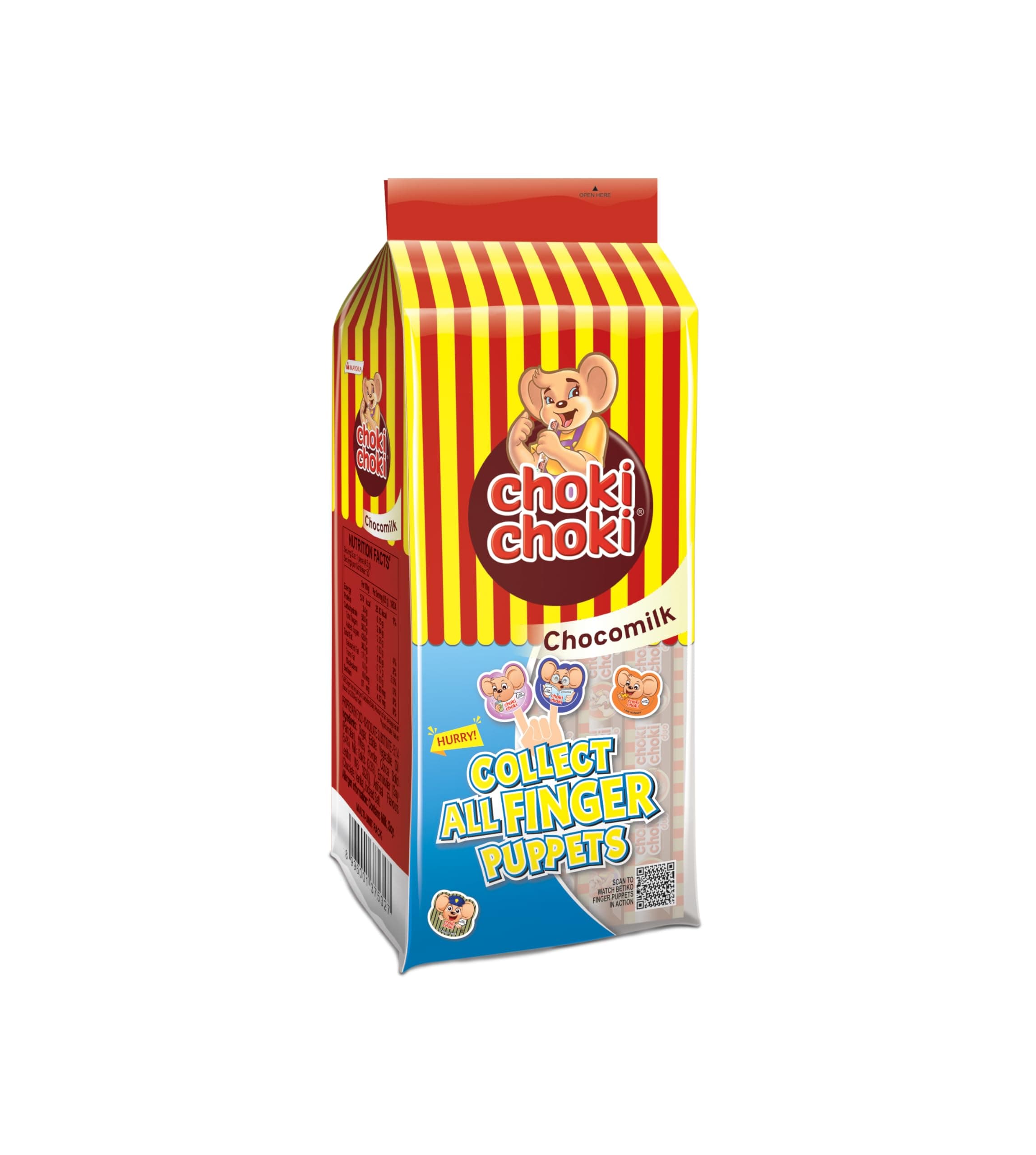 CHOKI CHOKI Choco Chocolate Milk Stick Pouch - 250gram |50 Pieces In Each||Pack Of 5 |