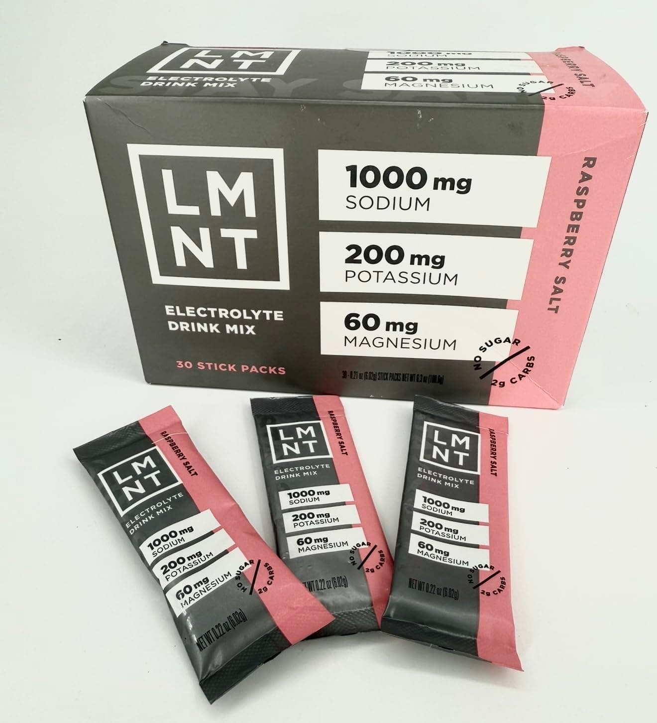 LMNT Zero Sugar Electrolytes - | Drink Mix | 30-Count (30 count, Raspberry Salt)