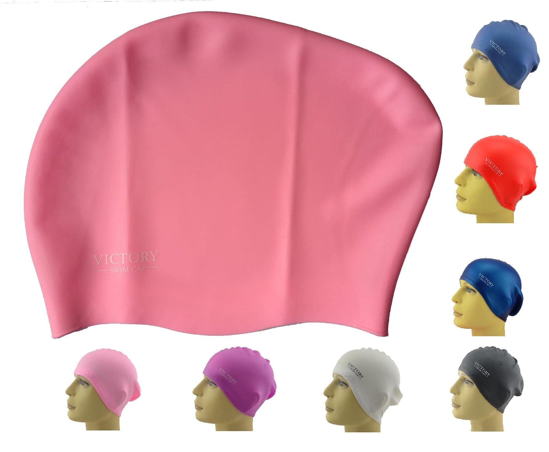 Victory Women's Swim Cap, Pink