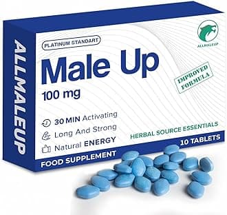 Extra Strong Pills for Men - Natural Supplement for Enhanced Performance & Stamina - Fast-Acting Tablets - Food & Herbal Supplement - 10 Pills