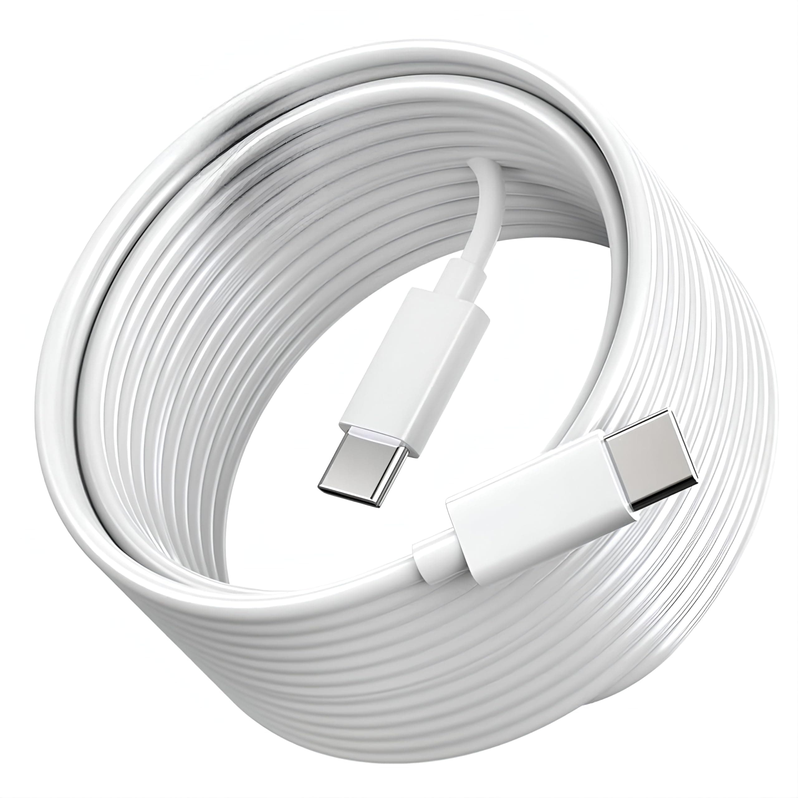 Original Type C 25W 1M Fast Charging Cable Type-C Cord Compatible with Galaxy S25,S25 Plus,A15,A14,M14,F14,M34,A34,A54,S21,S22,S23 and Other USB C Devices High-Speed & Data Transfer,White