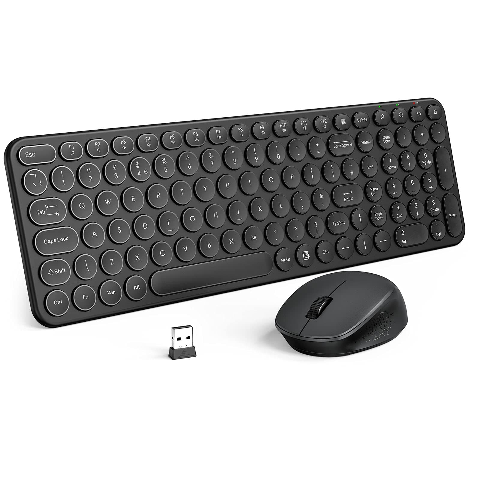 Keyboard and Mouse Combo, TedGem 2.4G Laptop Keyboard and Mouse USB, PC Keyboard and Mouse, Ergonomic Keyboard and Mouse, 2-in-1 Ultra Slim Silent Cordless Keyboard and Mouse for PC/Windows/Smart TV