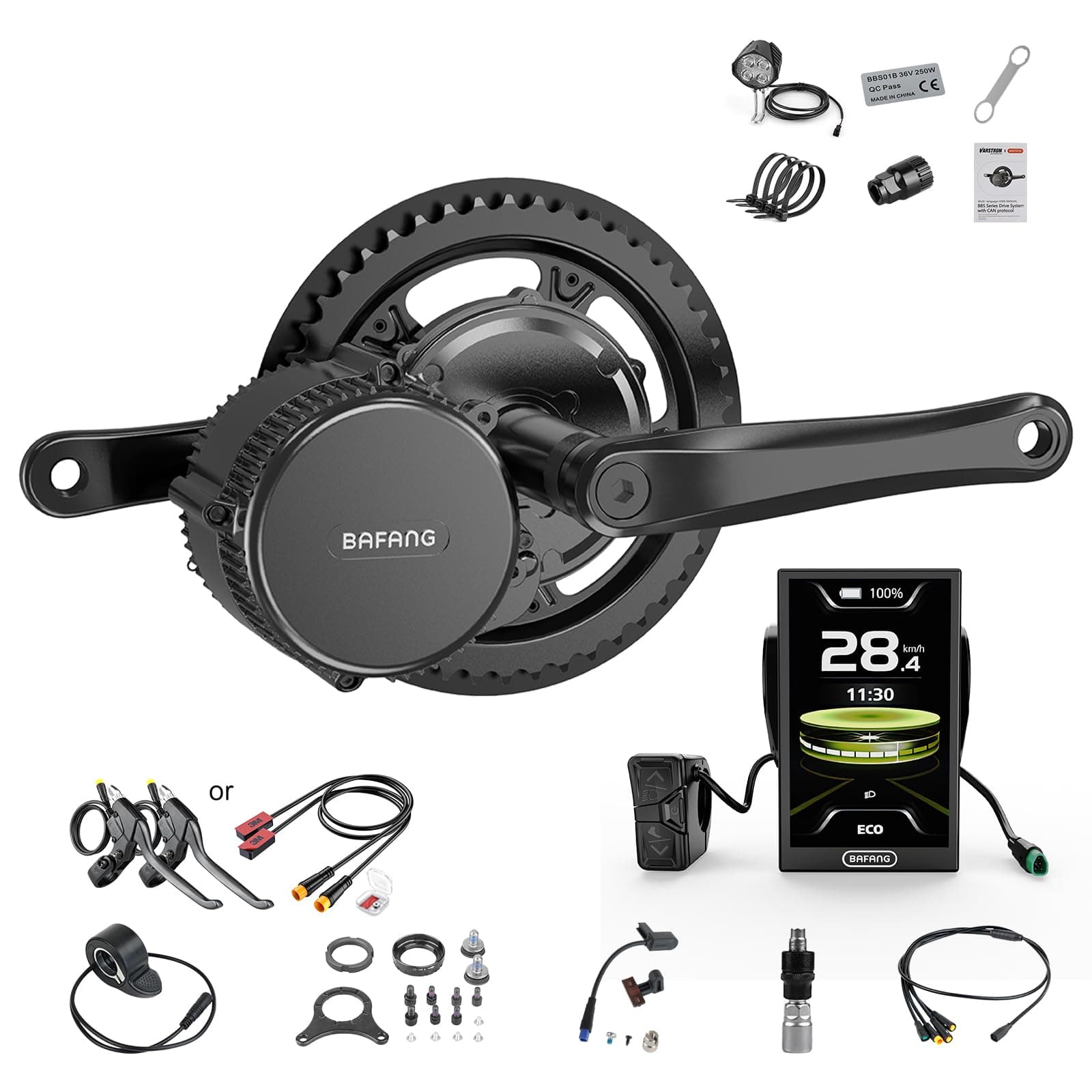 750W Mid Drive Kit,Mid Drive Ebike Conversion Kit Brushless Upgraded Motor with LCD Digital Display Chainring for Commuter Bike,Recumbent Trike,Mountain Bike,Cargo Bike