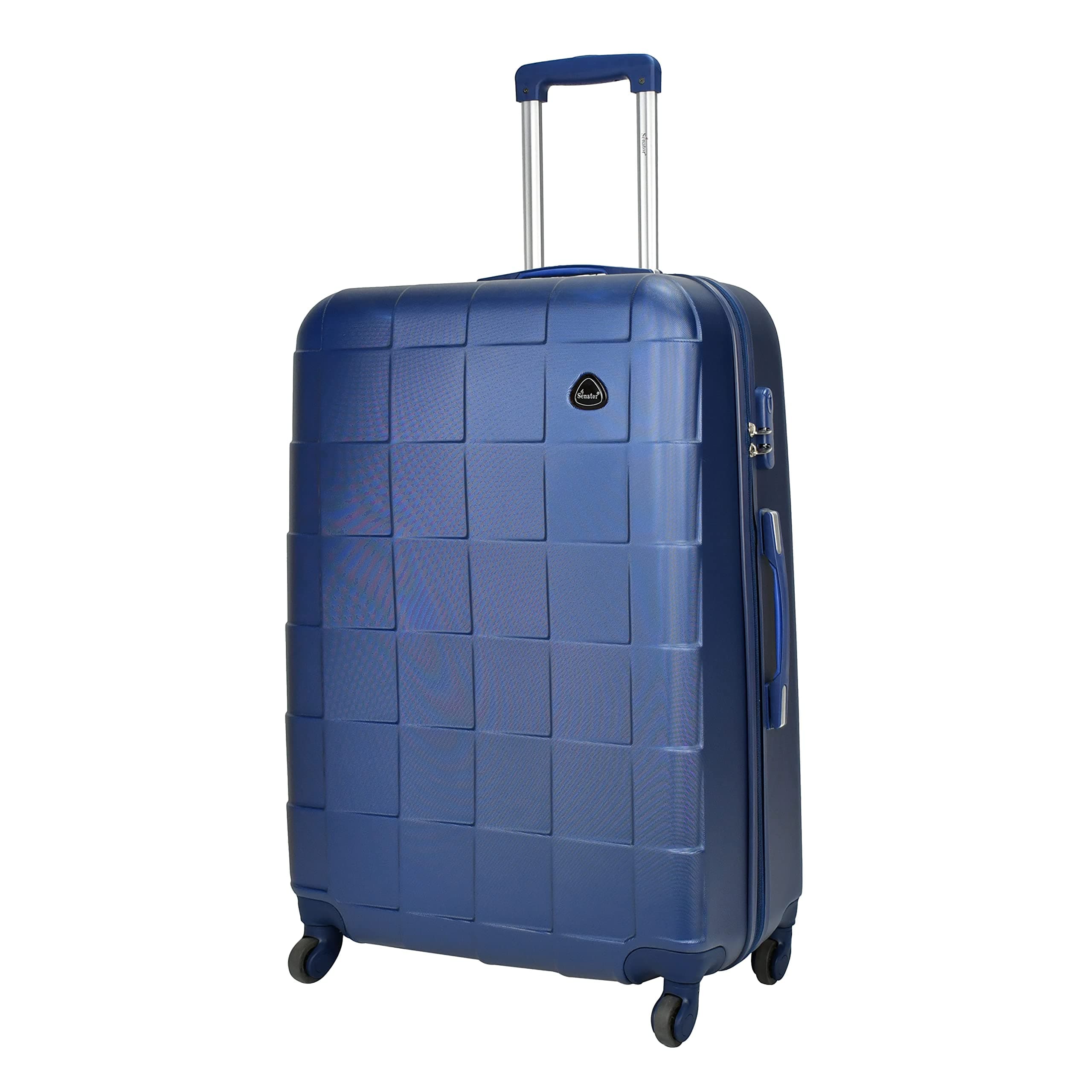 Senator Hard Shell Luggage Extra Large Size Lightweight ABS A207 | Check-In Luggage with Spinner Wheels 4 (Checked Luggage 32-Inch, Navy Blue)