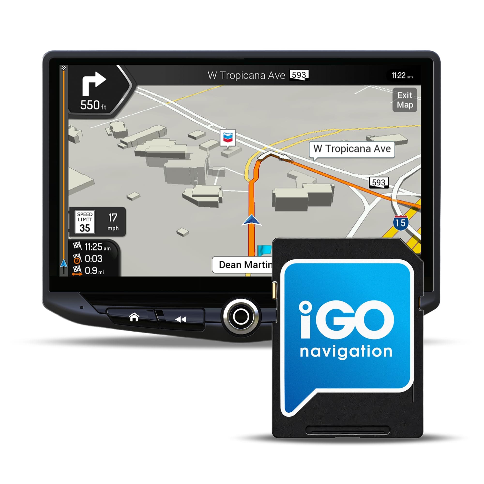 iGO Offline GPS Navigation MicroSD Card for HEIGH10 & ELEV8 Infotainment Car Radios Only, Pre-Loaded 3D Off-Roading Maps, Detailed Landmarks, Traffic Solutions (SE-P14)