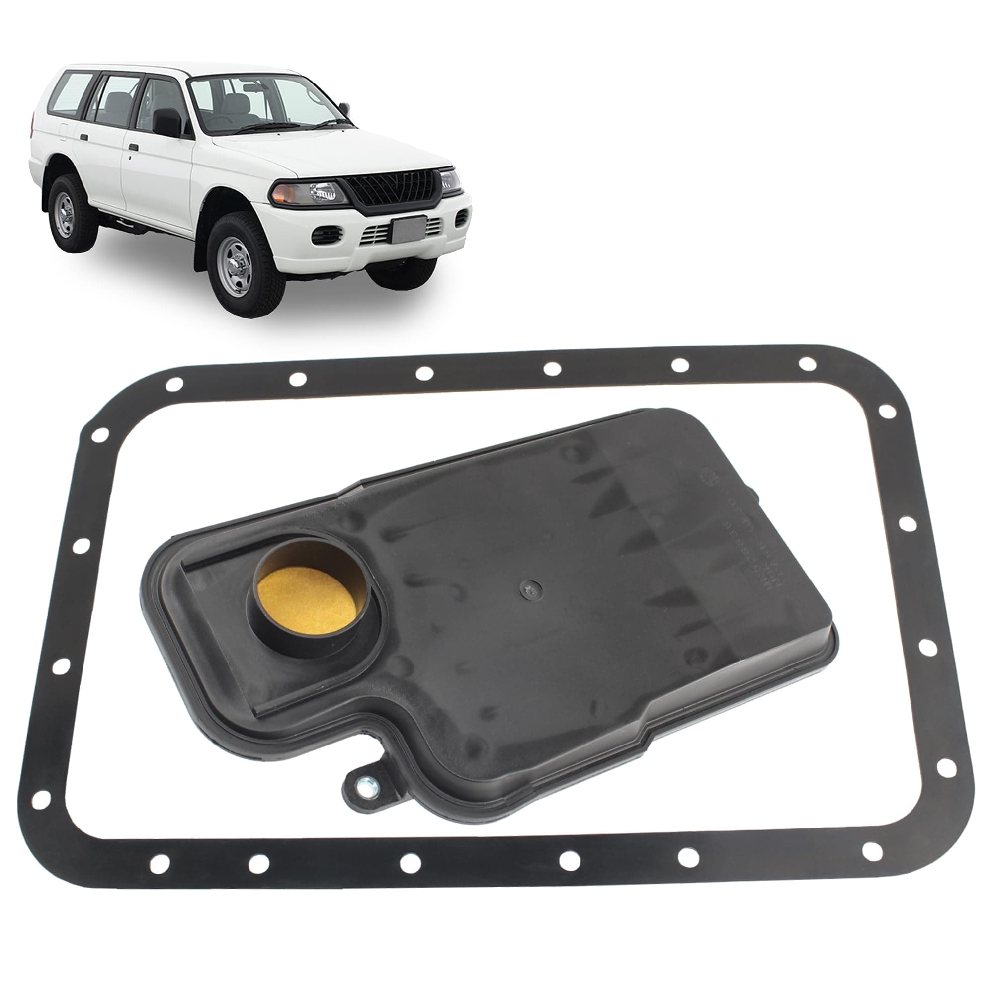 Automatic Transmission Filter Oil Pan Gasket Kit Compatible With 2001-2006 Mitsubishi Montero 3.5L 3.8L 2001-2004 Mitsubishi Montero Sport 3.0L 3.5L Oil Pan Filter Kit Replaces MR528836