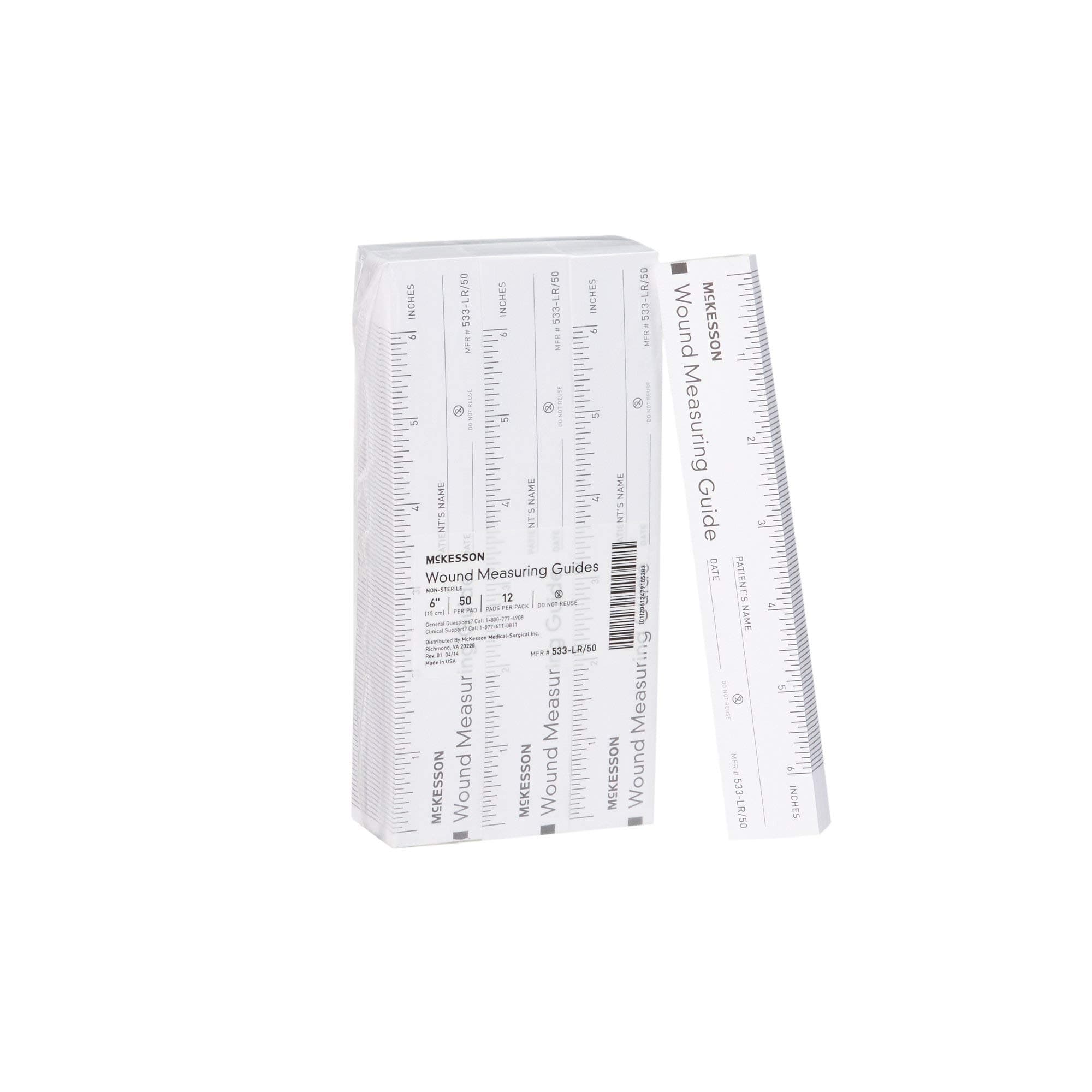 McKessonPaper Wound Measuring Guide White 6", 600 Ct
