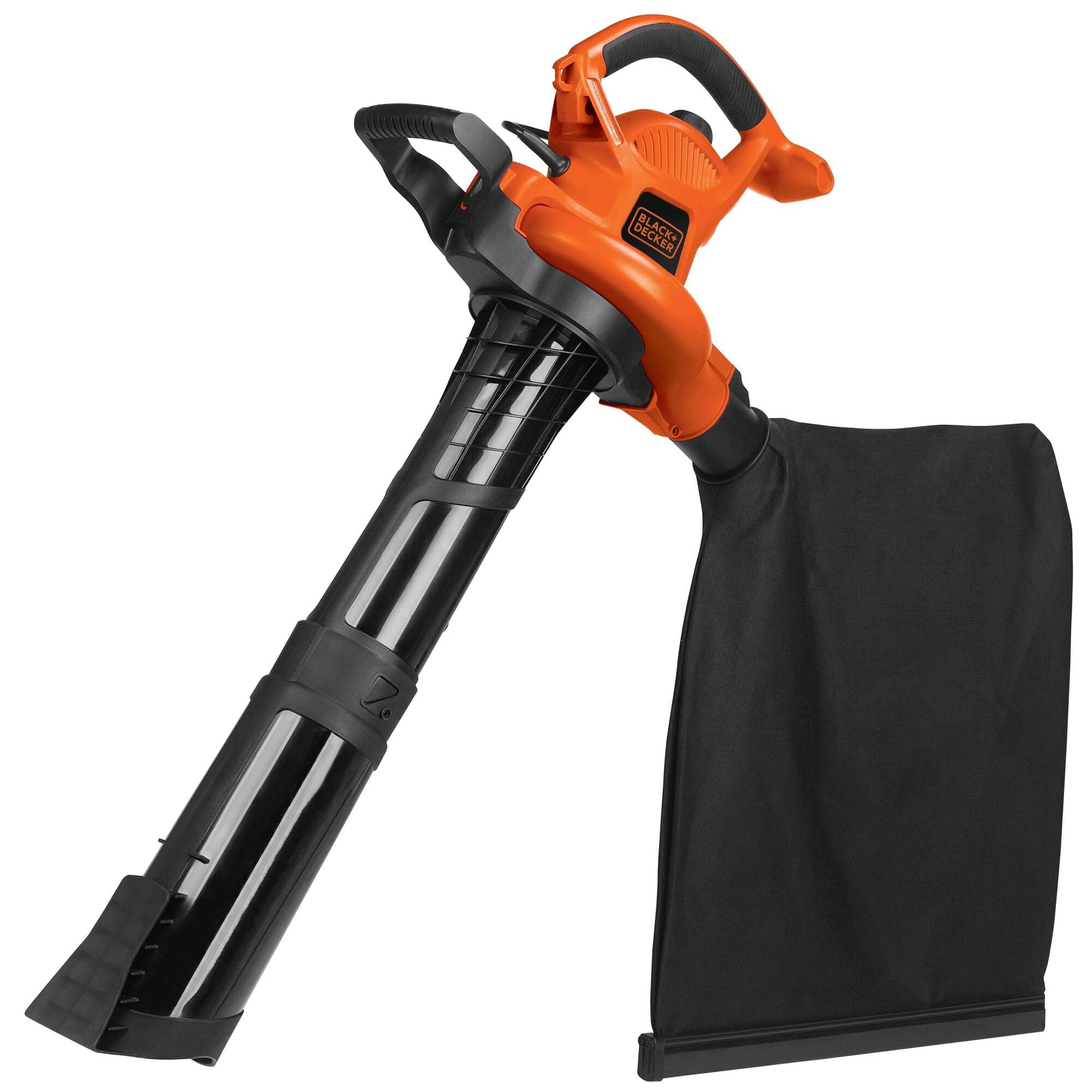 BLACK+DECKER 3-in-1 Electric Leaf Blower, Leaf Vacuum/Mulcher, Up to 250 MPH, Premium Disposable System, Corded, 12-Amp Handheld Lightweight Corded Electric Combo (BV6600)
