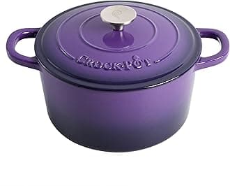 Artisan Round Enameled Cast Iron Dutch Oven, 5-Quart, Lavender Purple