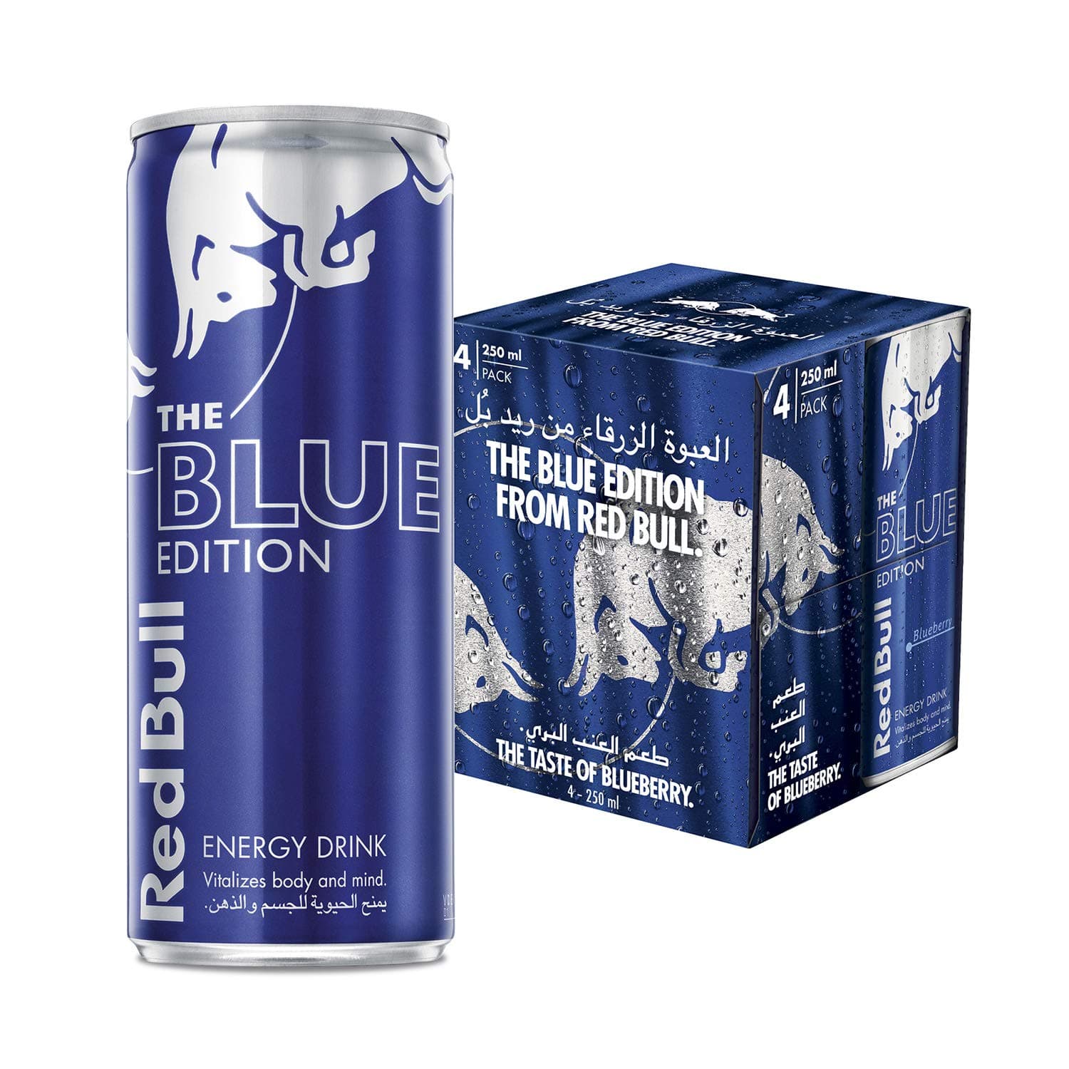 Energy Drink, Blueberry, 250 ml (4 pack)