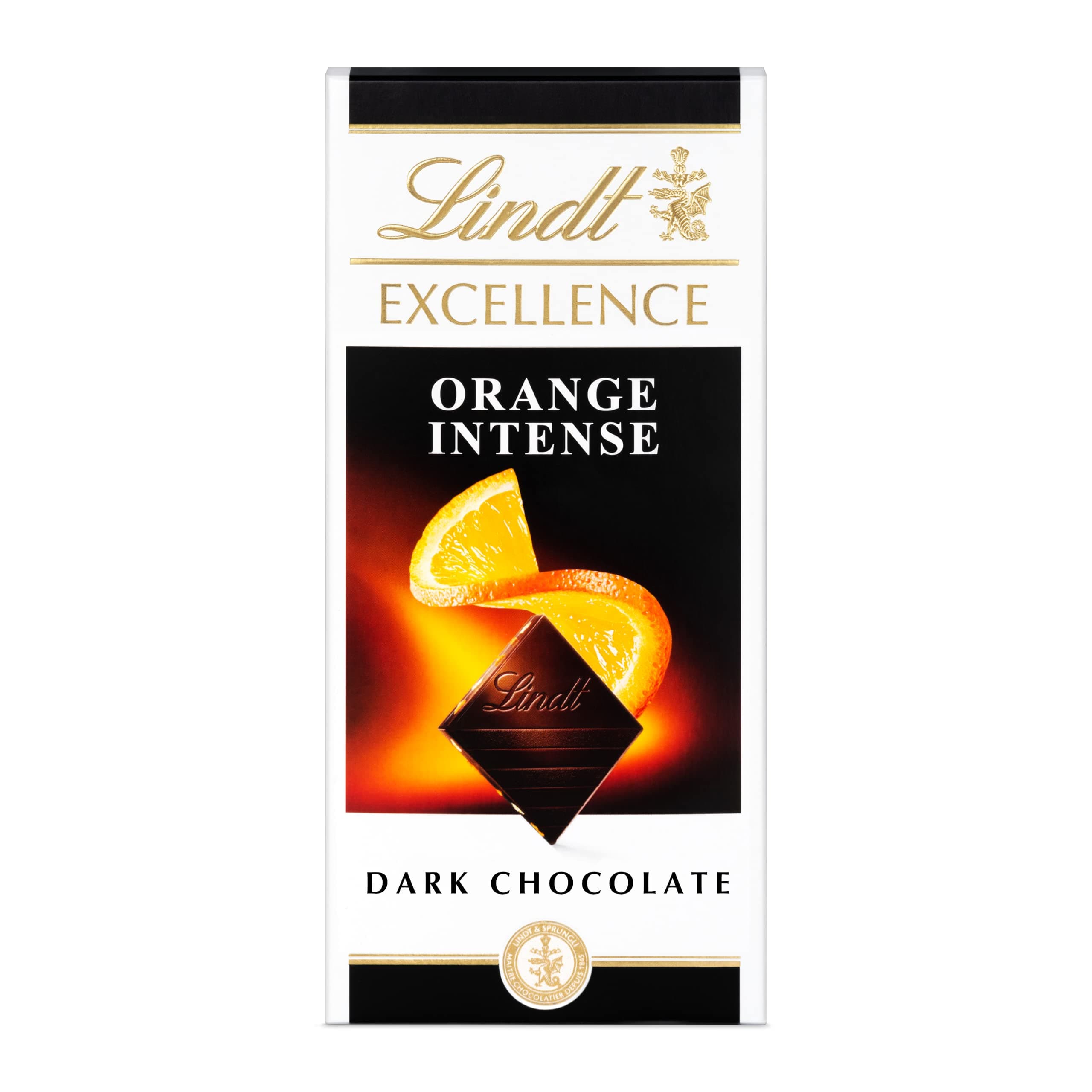 Lindt Excellence Orange Intense Dark Chocolate, 2 x 100 g