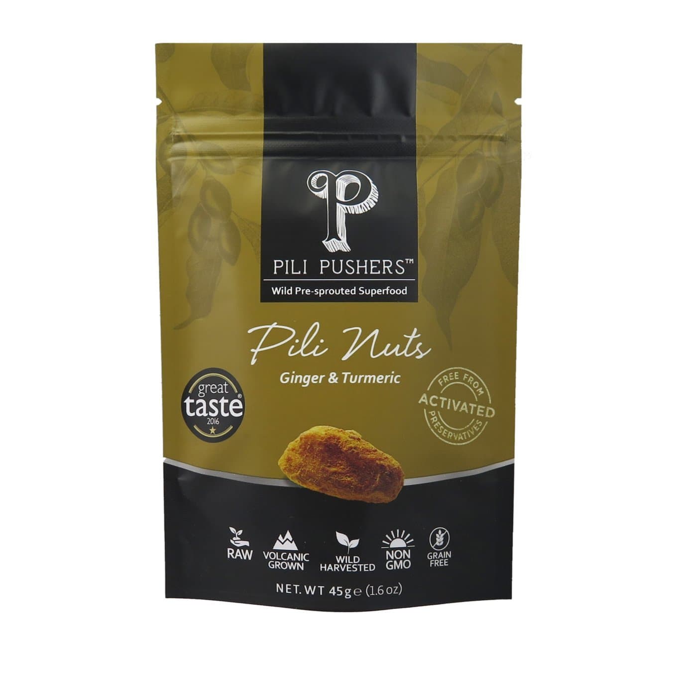 Ginger & Turmeric Pili Nuts (45 grams)