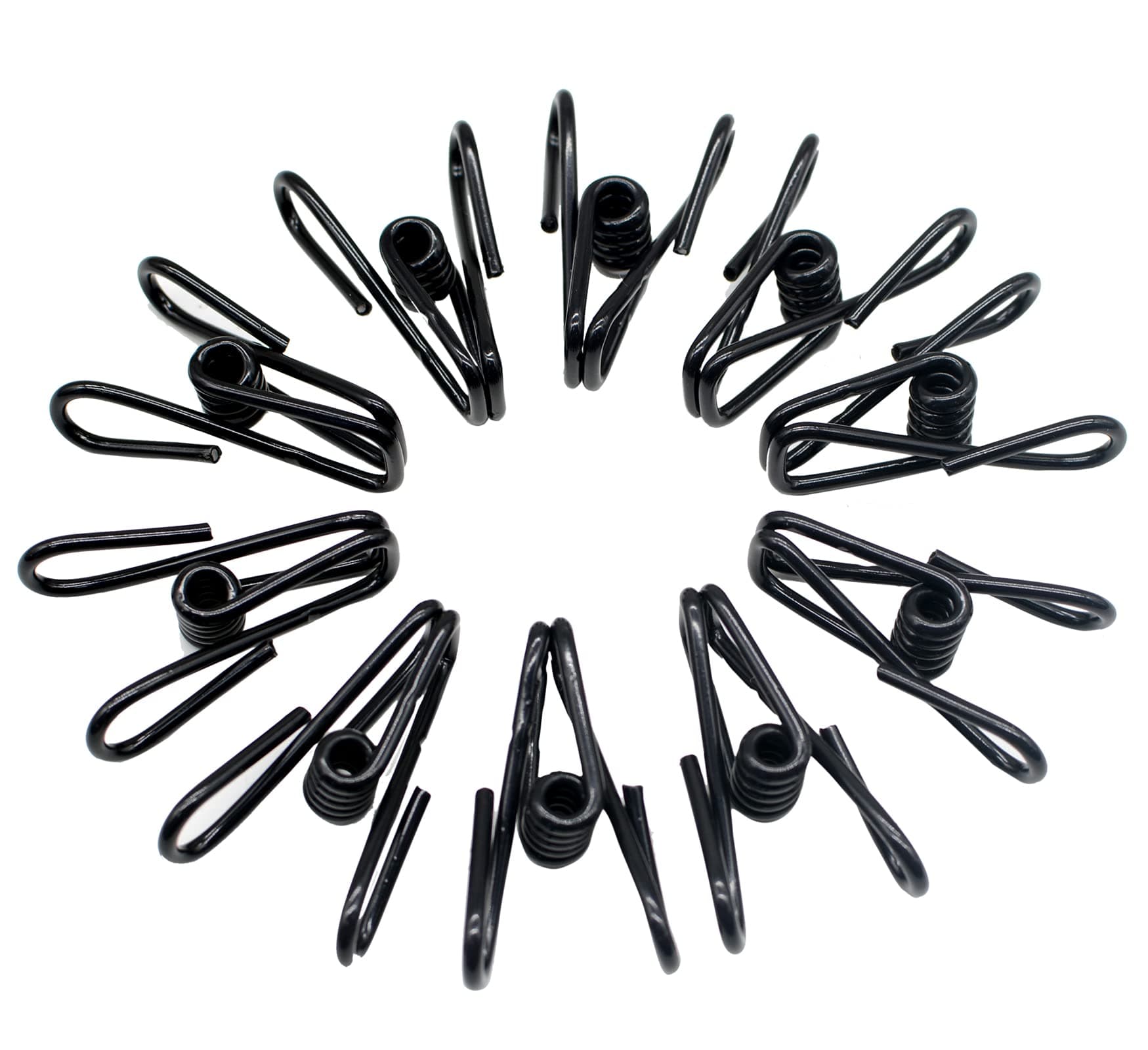30 Pcs 2 Inch Black Chip Clips PVC Coating High Elasticity Strength Anti-Rust Steel Chip Bag Clips, Food Clips and Clothes Pins
