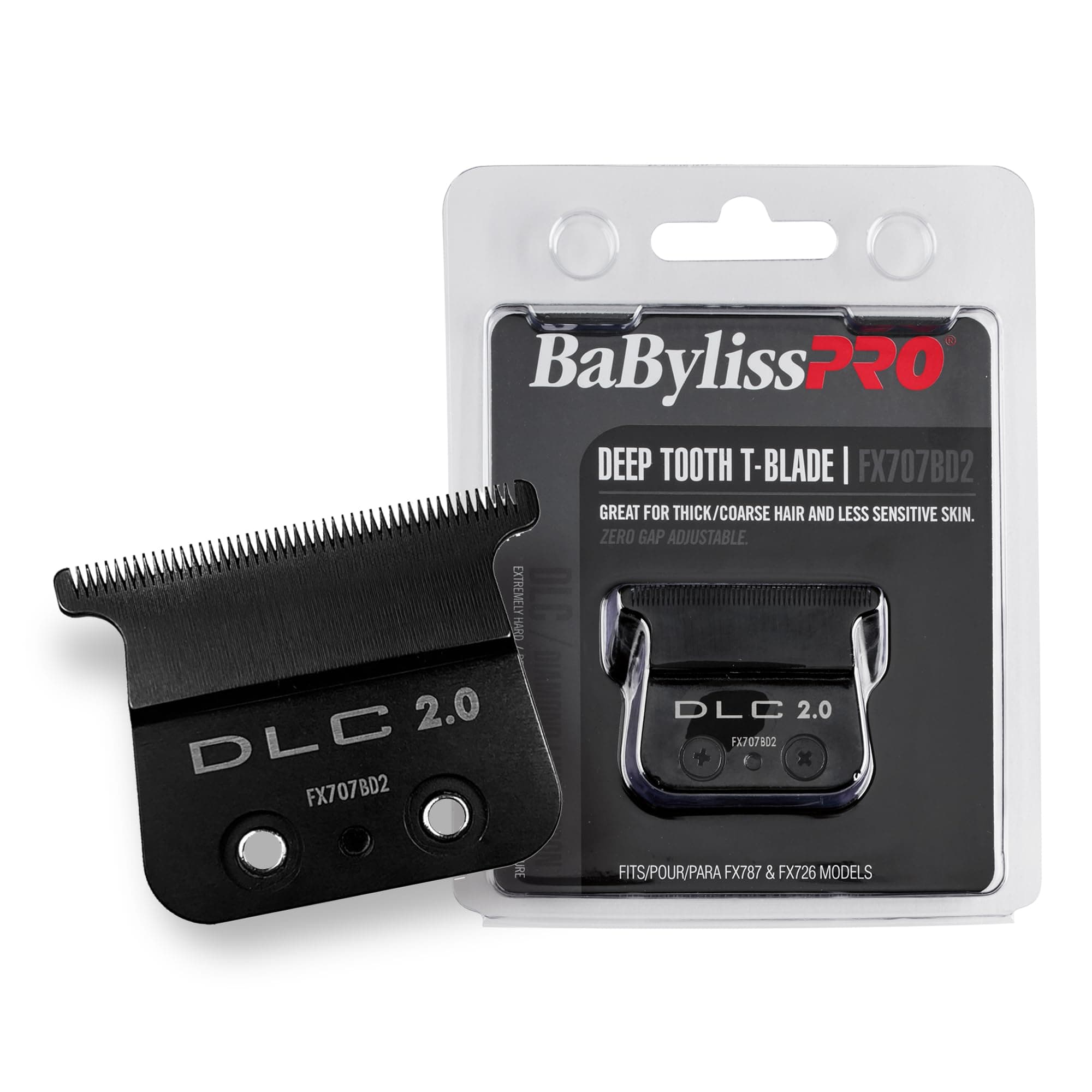 BabylissPRO FX707BD2 Replacement DLC T-Blade Deep Tooth 2.0MM for FX787 & FX726