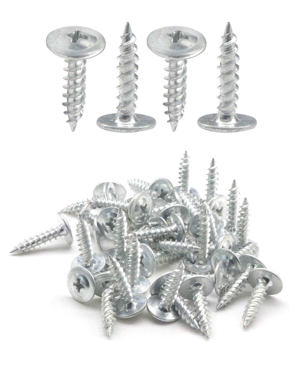 IMSCREWS100pcs #8 x 3/4" Truss Head Screws Standard Thread Self Tapping Screws Wood Work MDF Zinc Plated