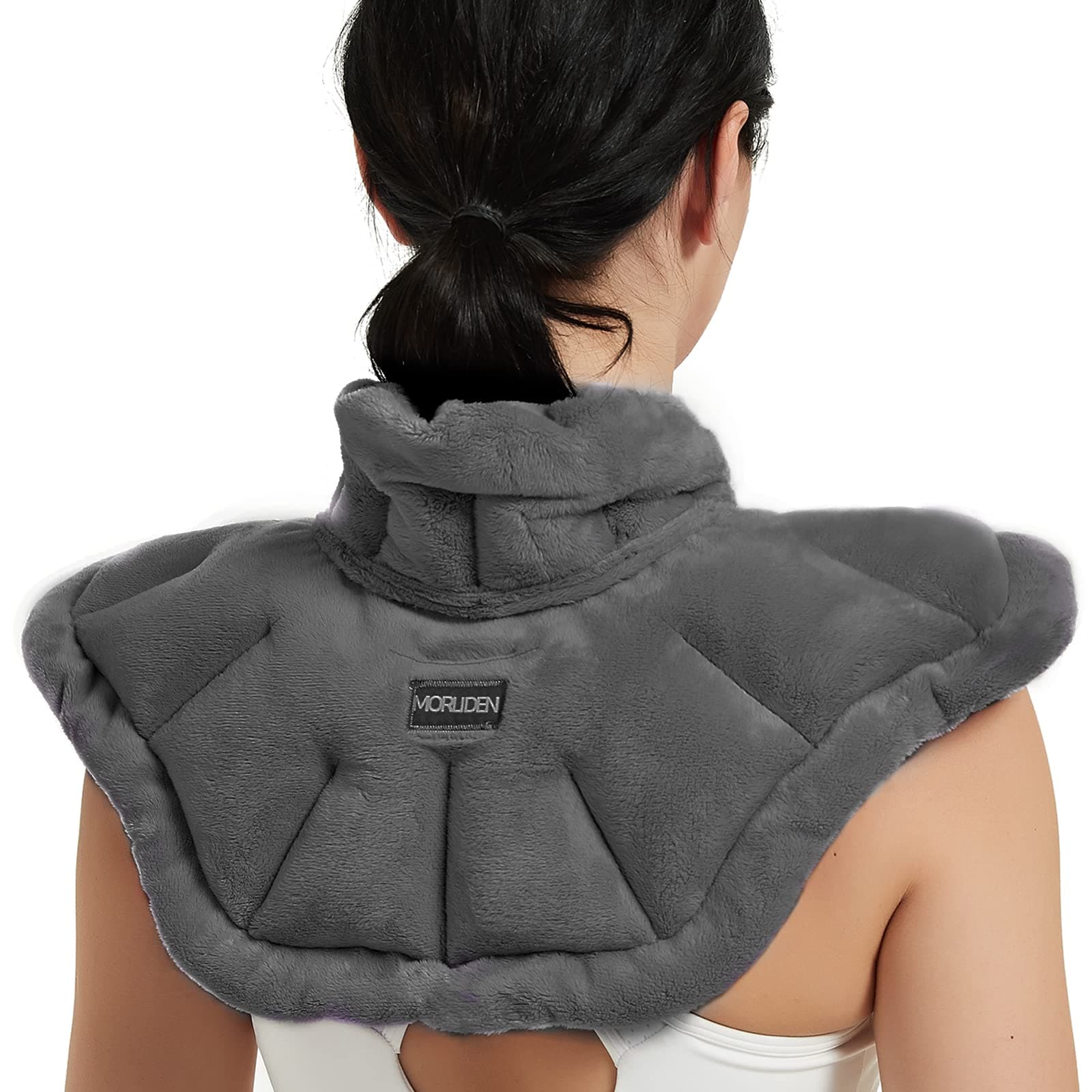 - Neck Heating Pad Microwavable for Shoulders, Warmer Wrap Microwave Heating Pad for Neck and Shoulders for Pain Relief - Gray