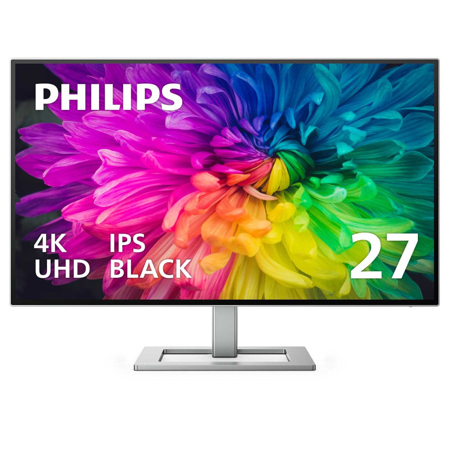 Philips Creator Series 27E2F7901 27" 4K UHD IPS Black Display, USB-C, Built-in KVM, Height Adjustable, Daisy Chain, PD 96W, MacBook/PC Compatible, 4-Year Advance Replacement