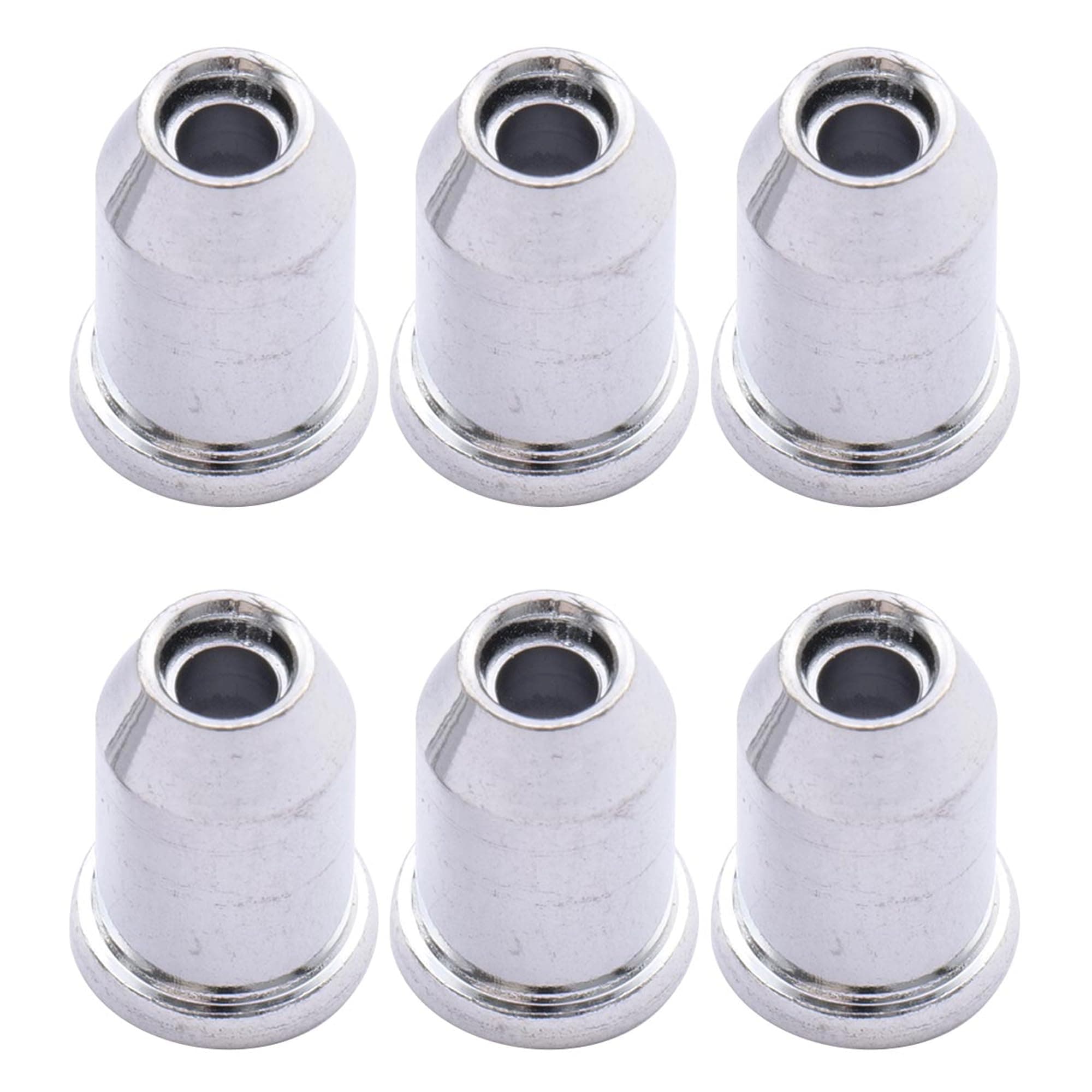 Musiclily Vintage Guitar String Ferrules String Through Body for Strat Tele Electric Guitar, Chrome(6 Pieces)
